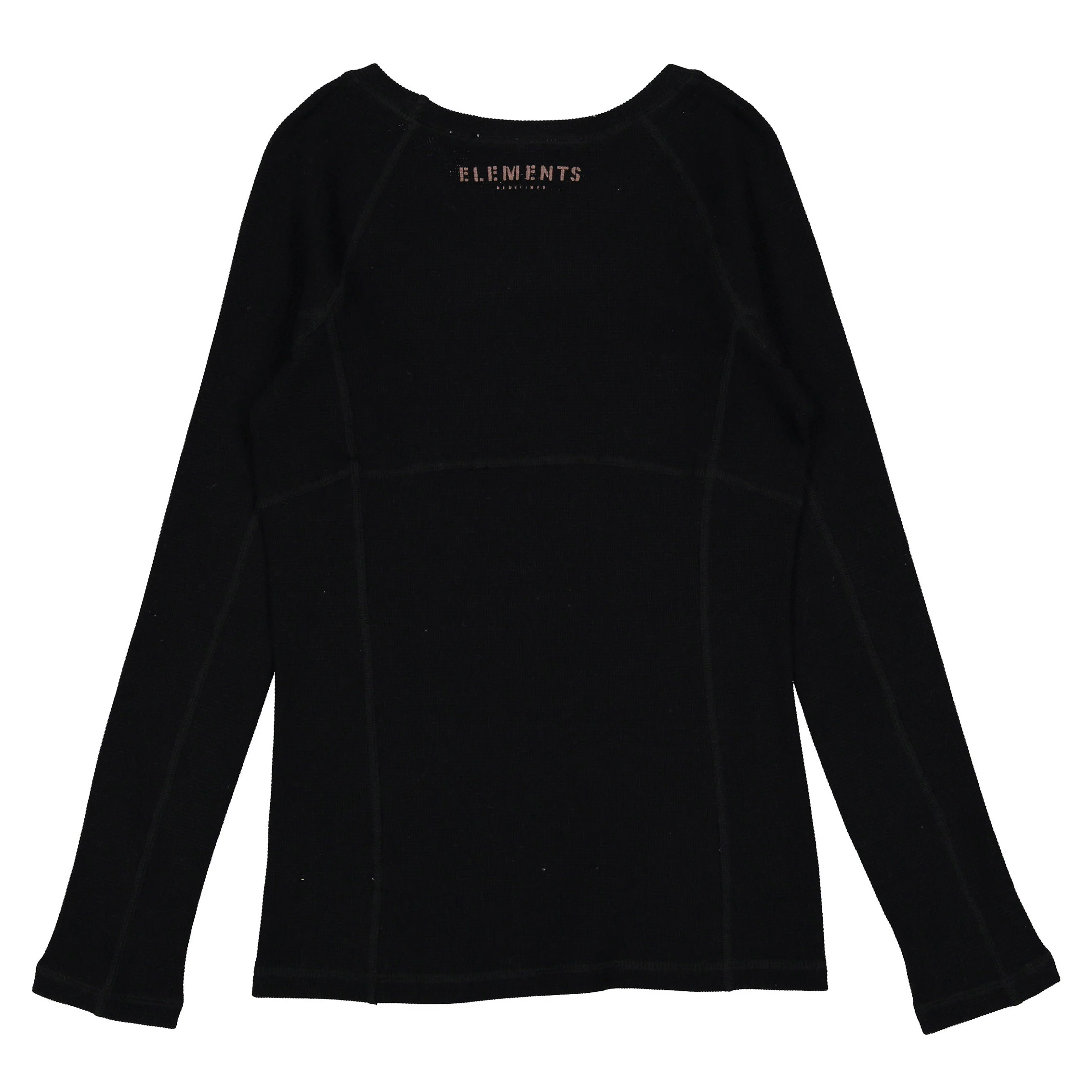 ELEMENTS Black Stamped Waffle Tee - Image 3