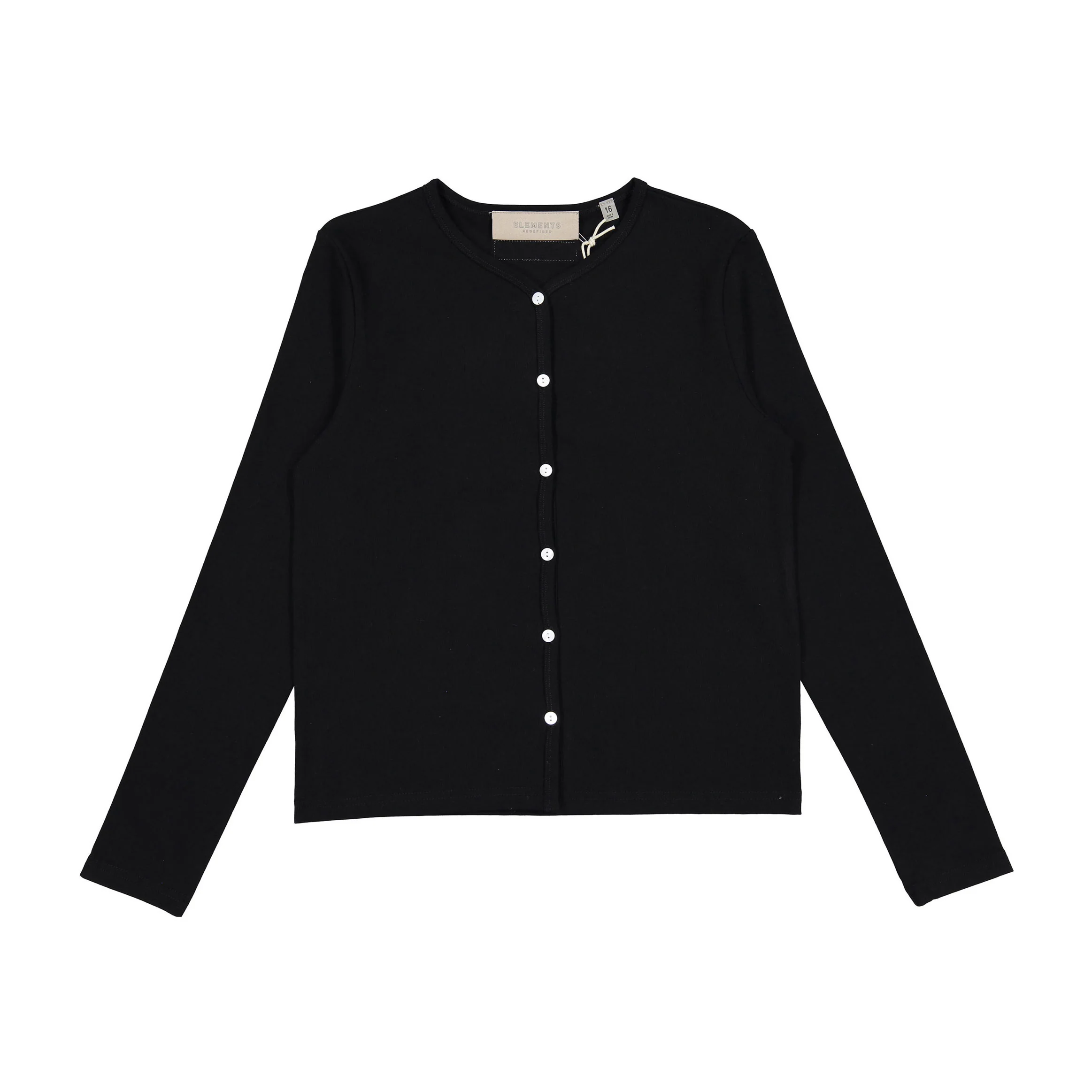 Elements Black Tee Cardigan