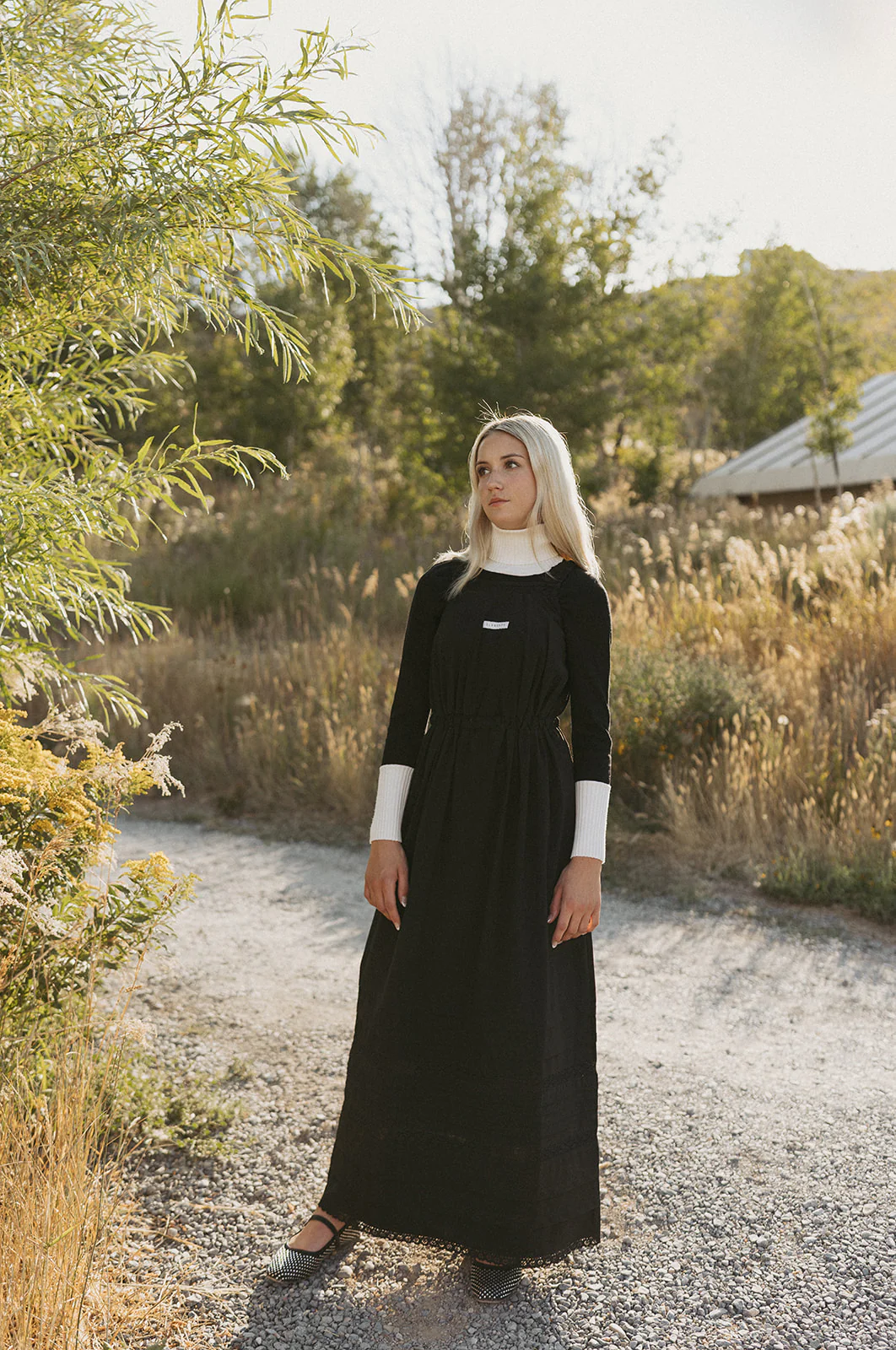 ELEMENTS Black/White Trim Knit Turtleneck - Image 2