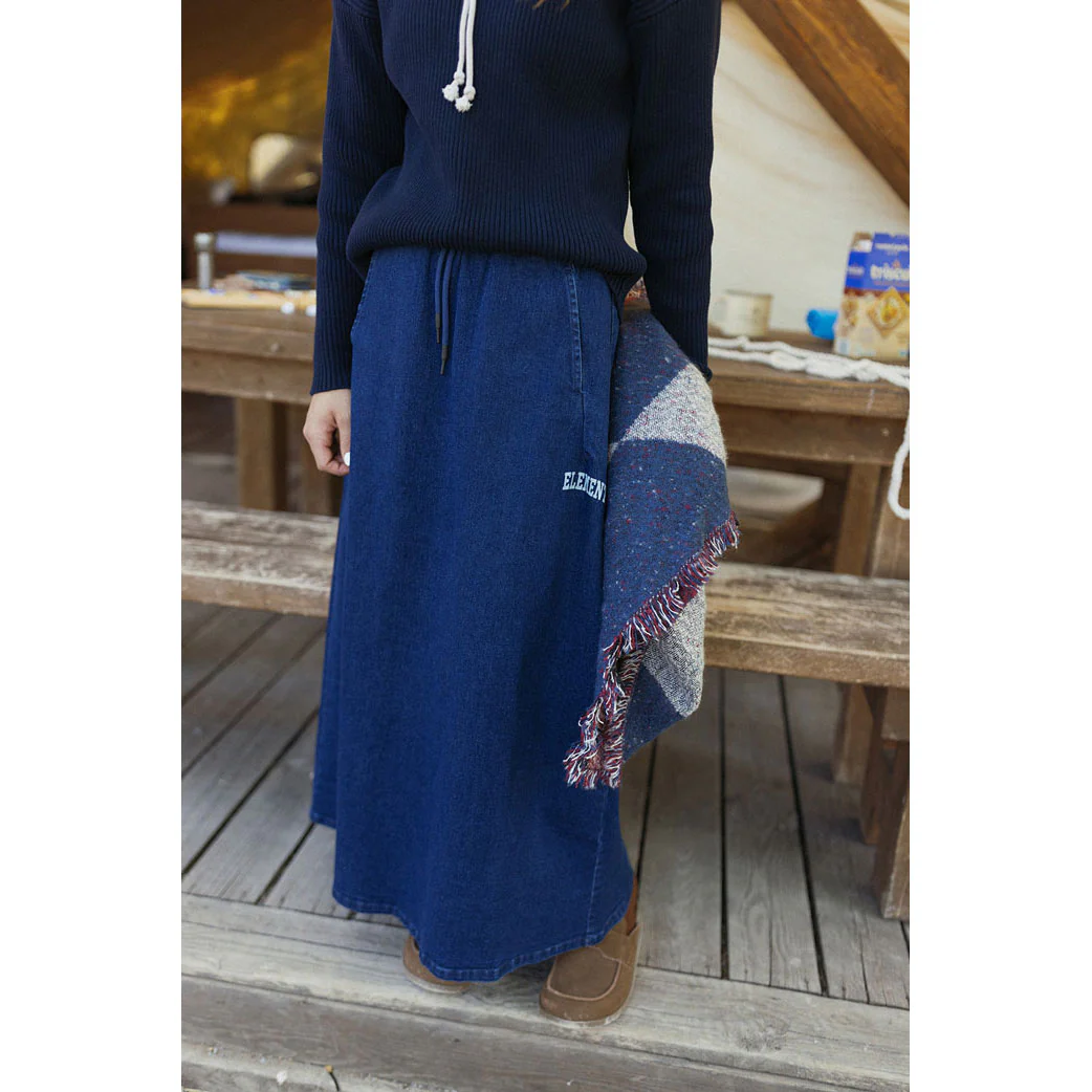 ELEMENTS Blue Denim Maxi Sweat Skirt - Image 2
