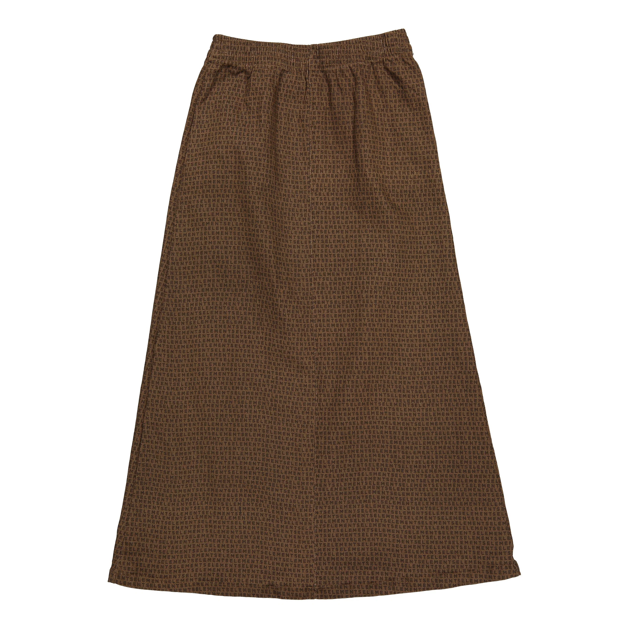 ELEMENTS Brown Logo All Over Maxi Skirt