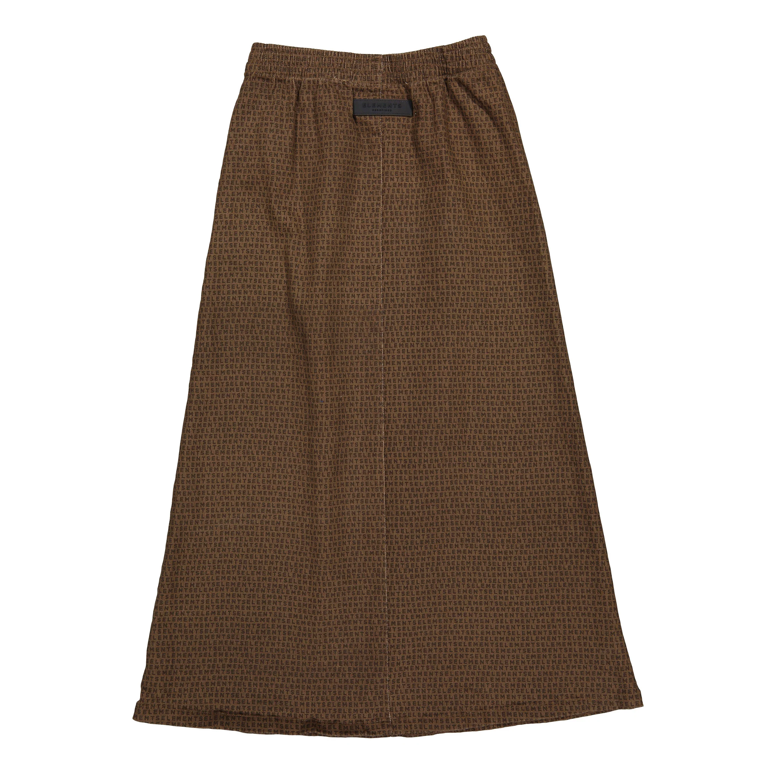 ELEMENTS Brown Logo All Over Maxi Skirt - Image 2