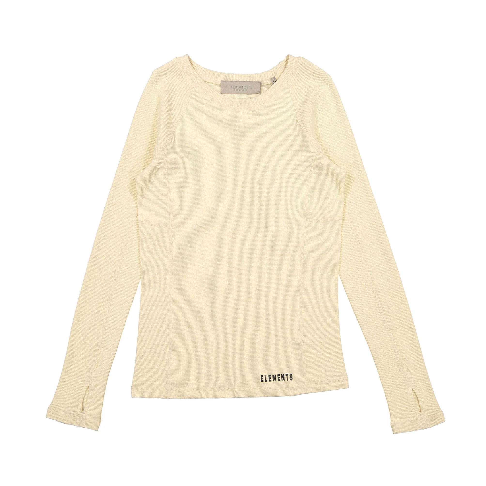 Elements Cream Waffle Seamed Tee