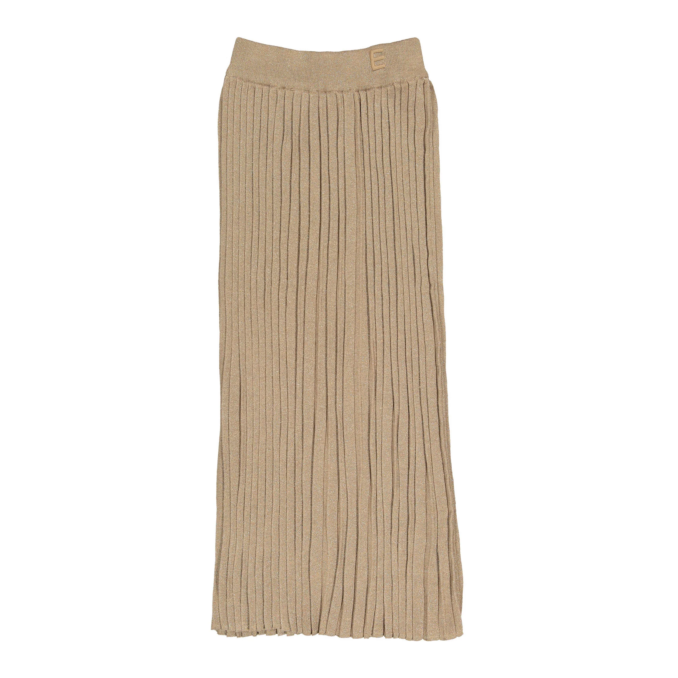ELEMENTS Gold Metallic Pleated Skirt