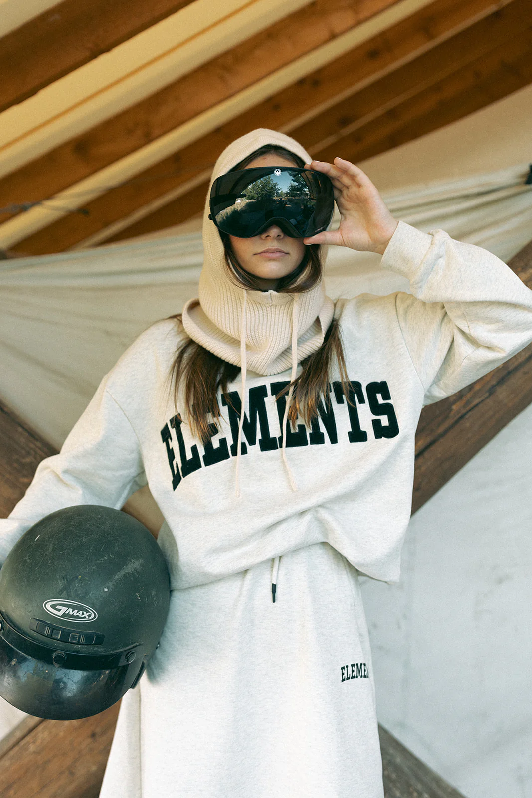 ELEMENTS Ivory Logo Crew Neck Sweatshirt - Image 2
