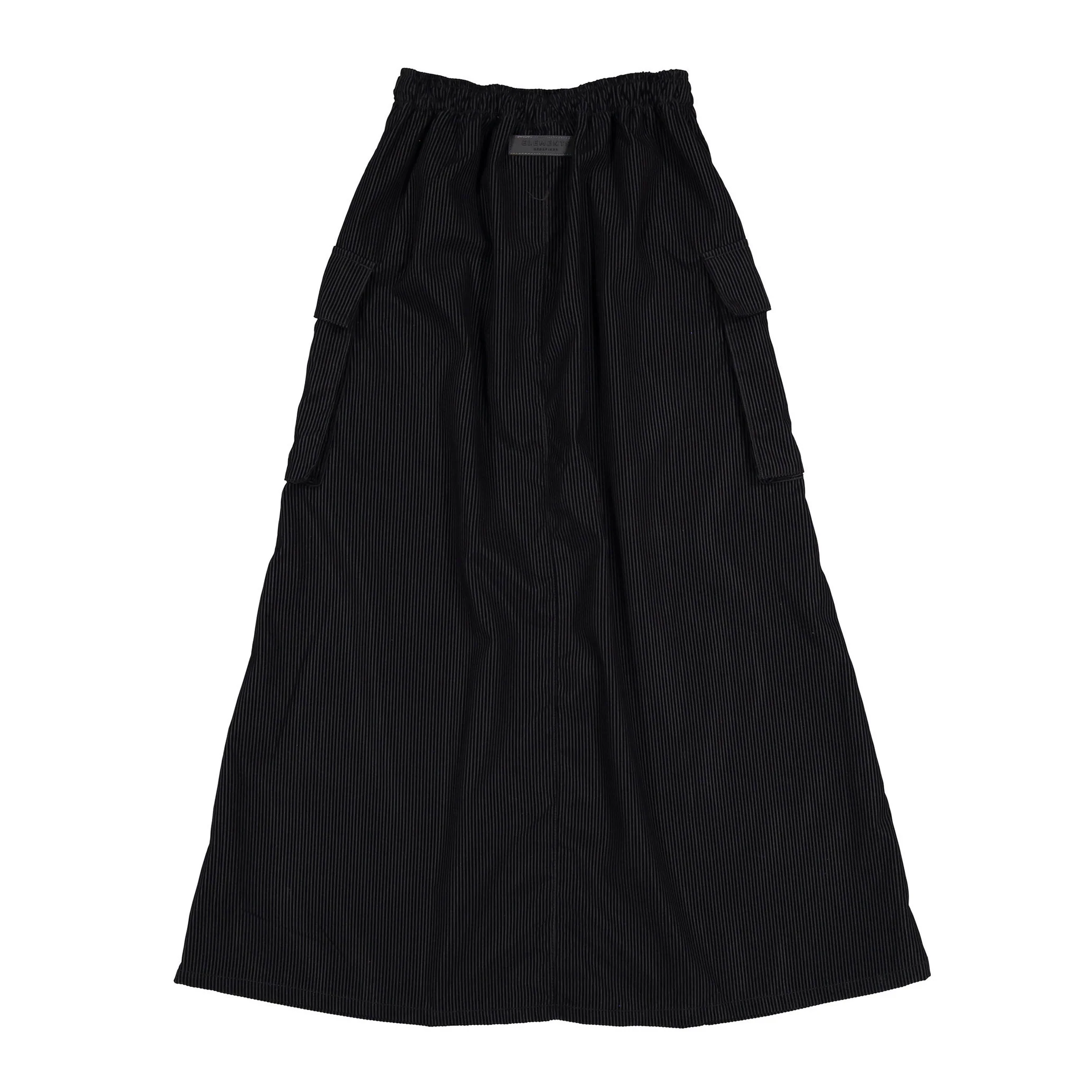 ELEMENTS Jet Black Cord Cargo Maxi Skirt - Image 2