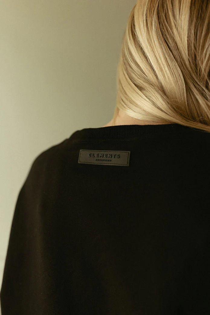 ELEMENTS Jet Black Logo Sweatshirt - Image 4
