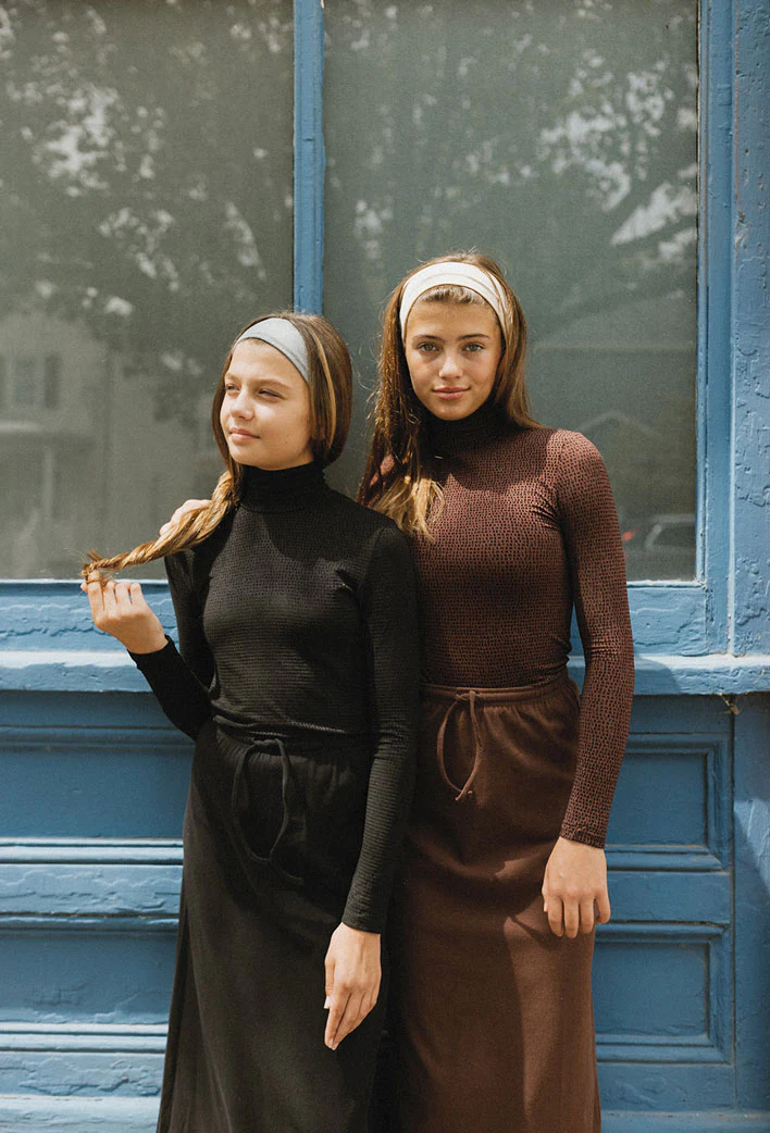 ELEMENTS Jet Black Velvet Logo Turtleneck - Image 3