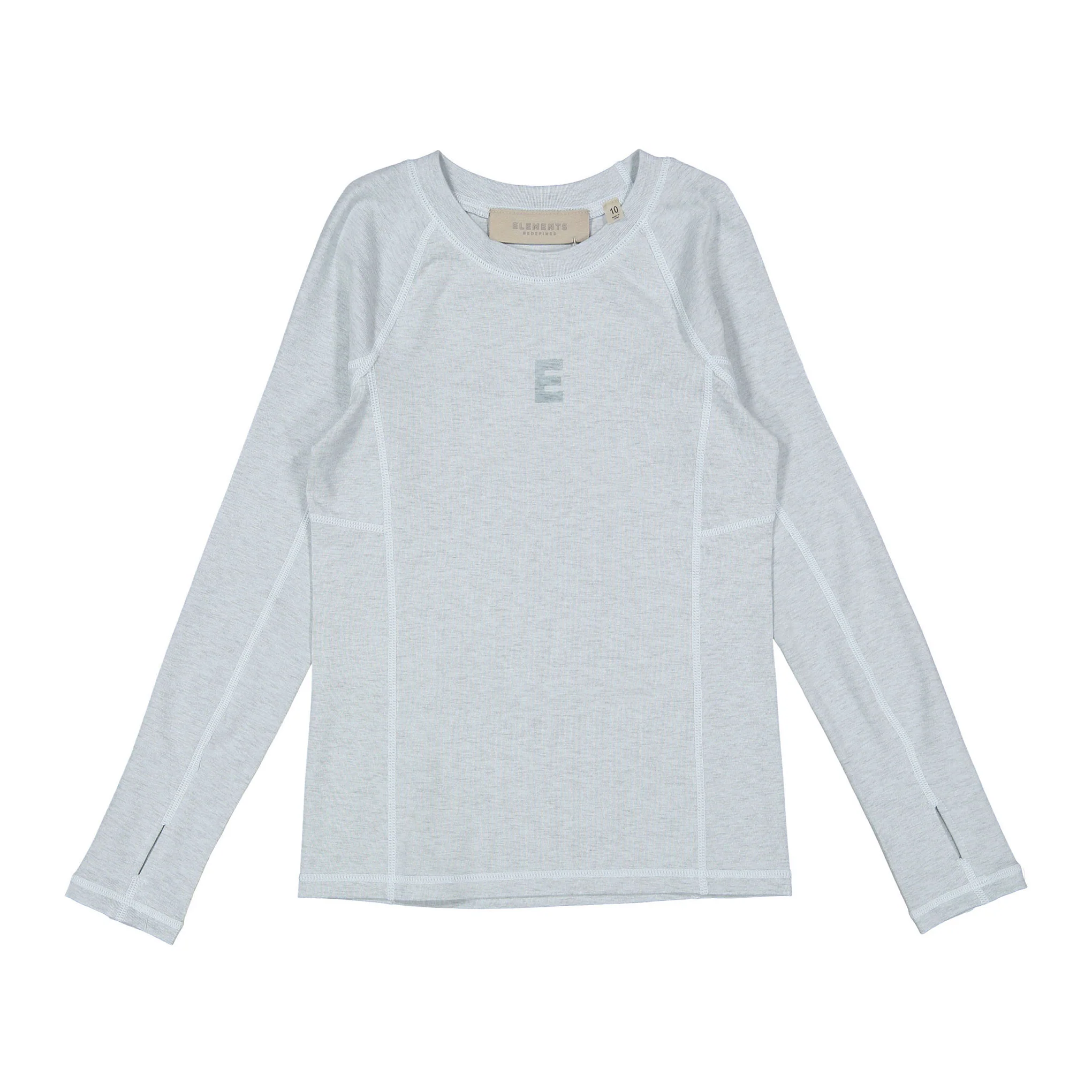 Elements Light Blue Heather E Logo Stitch Tee