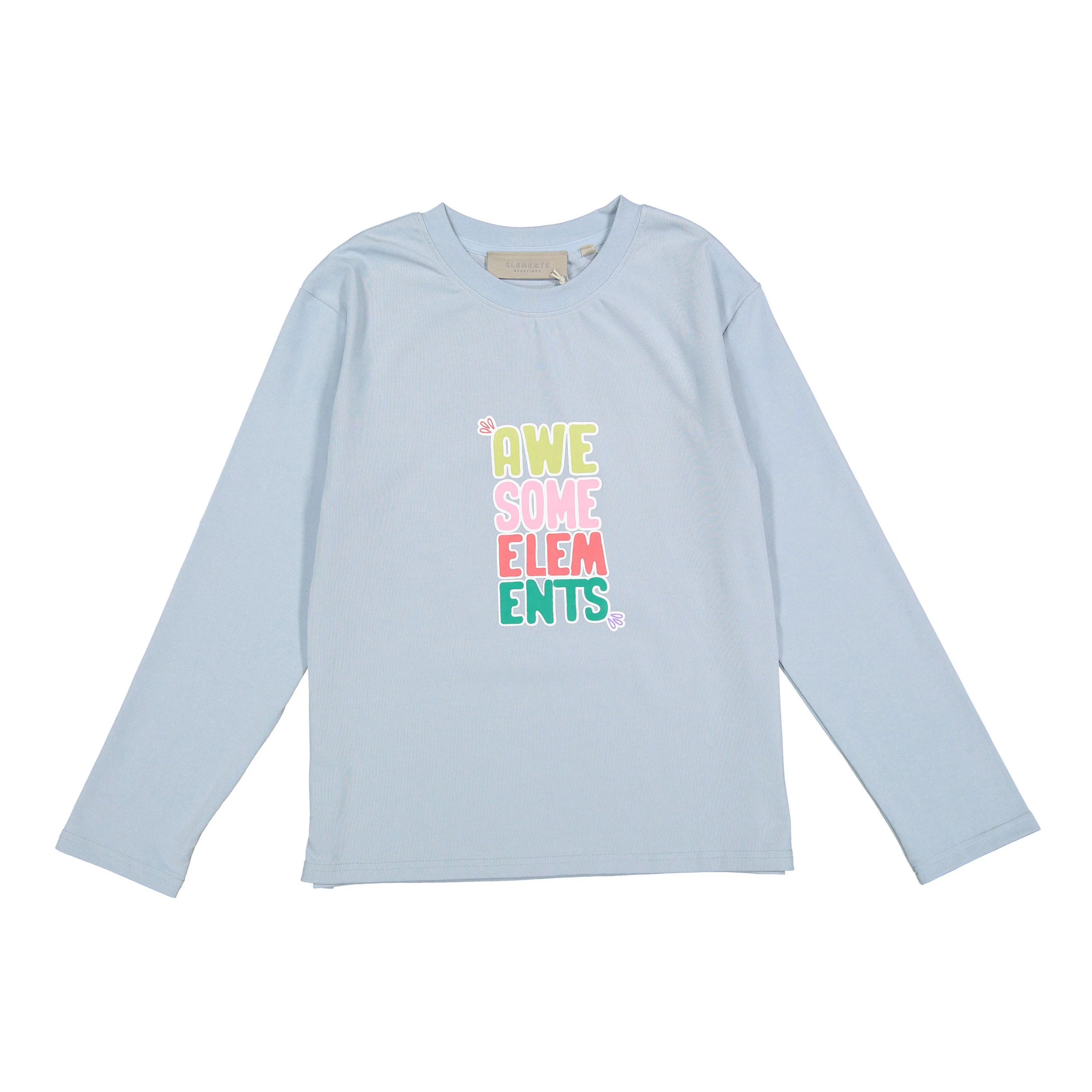 Elements Light Blue Puff Logo Boxy Tee