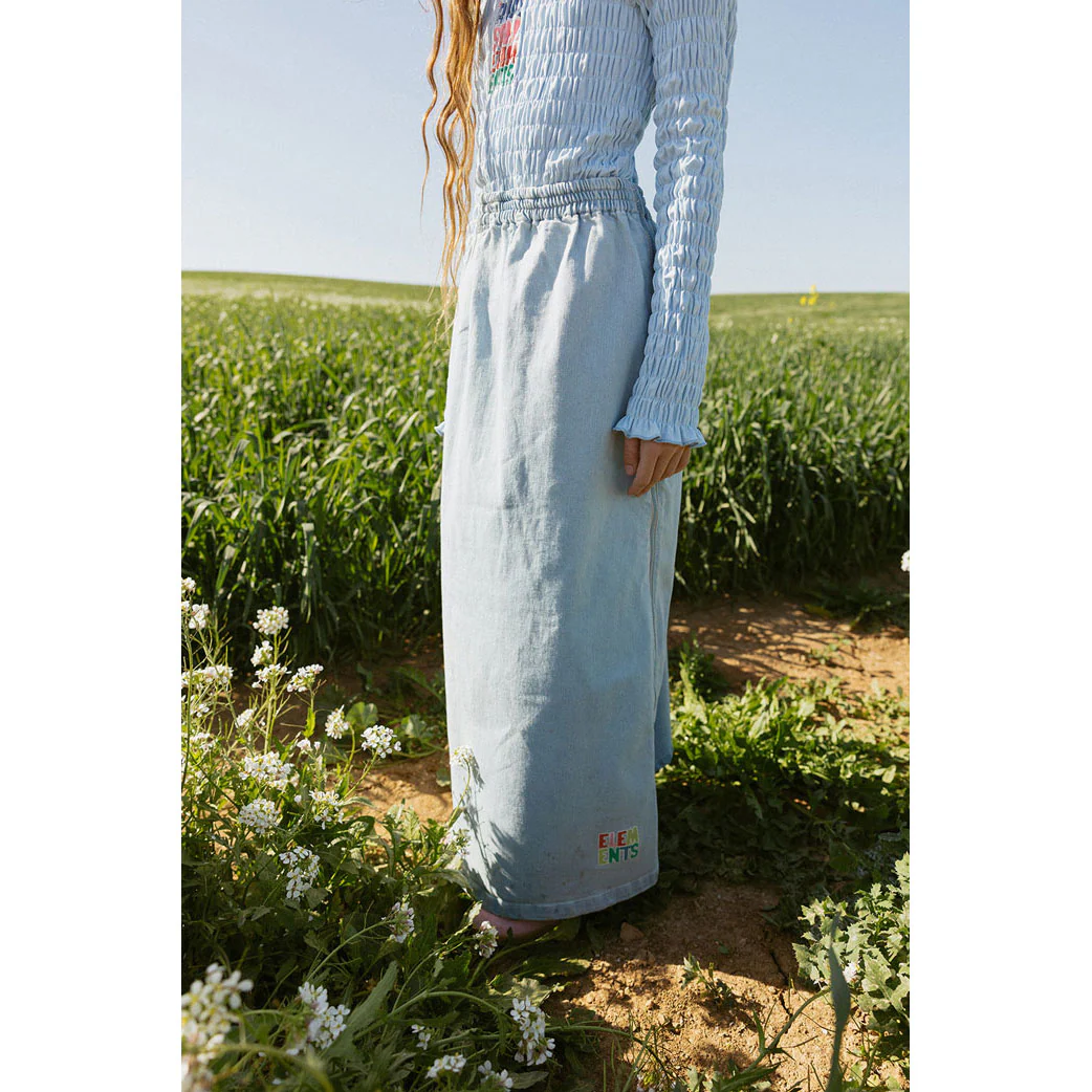 Elements Light Denim Mock Zip Skirt - Image 2