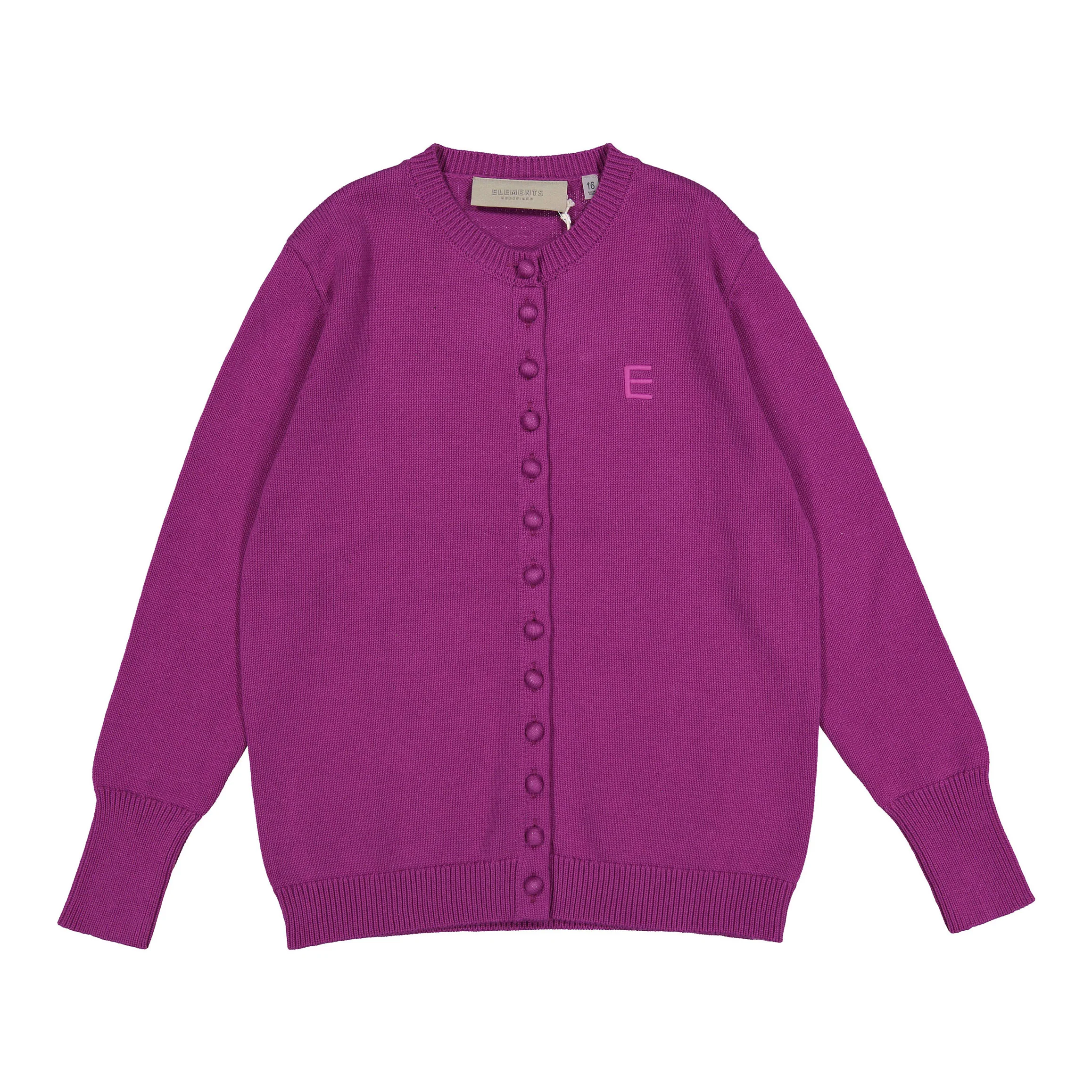 ELEMENTS Magenta Knit Cardigan