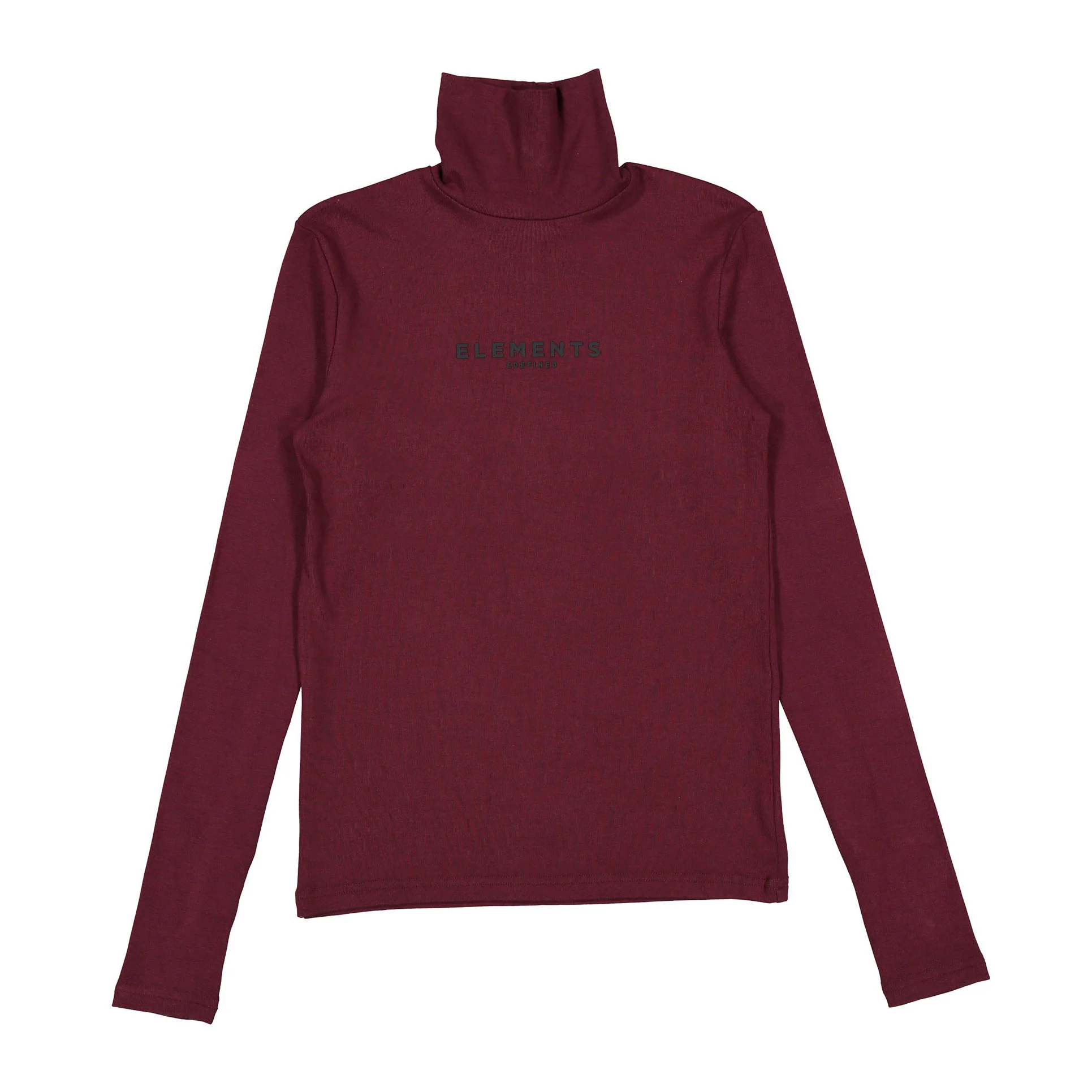 ELEMENTS Maroon Chest Logo Turtleneck