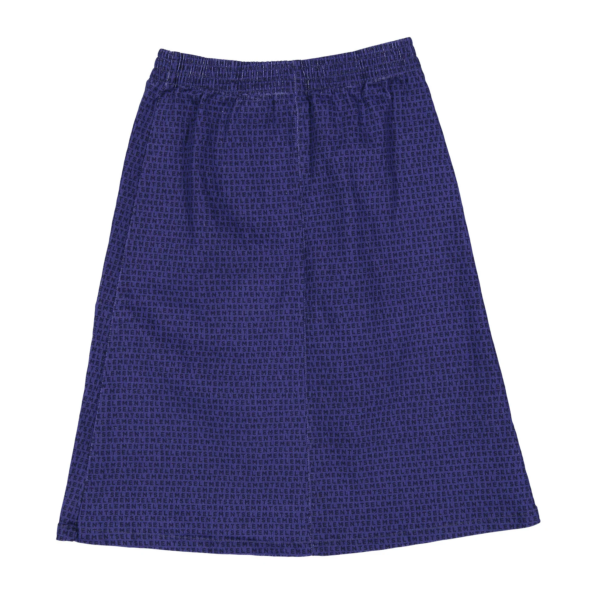ELEMENTS Navy Logo All Over Knee Length Skirt