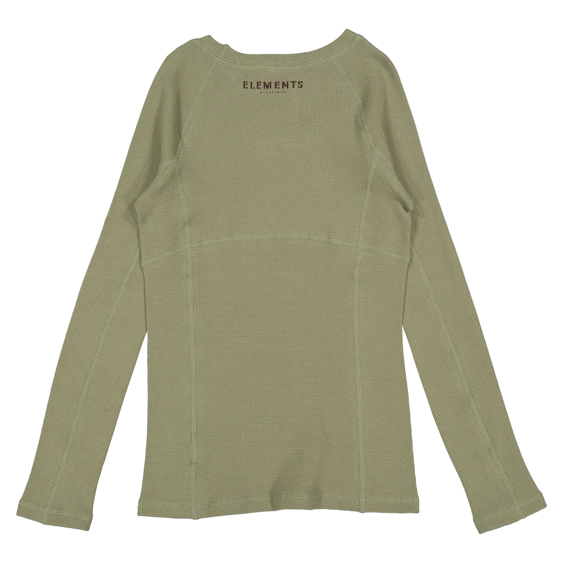 ELEMENTS Olive Stamped Waffle Tee - Image 3