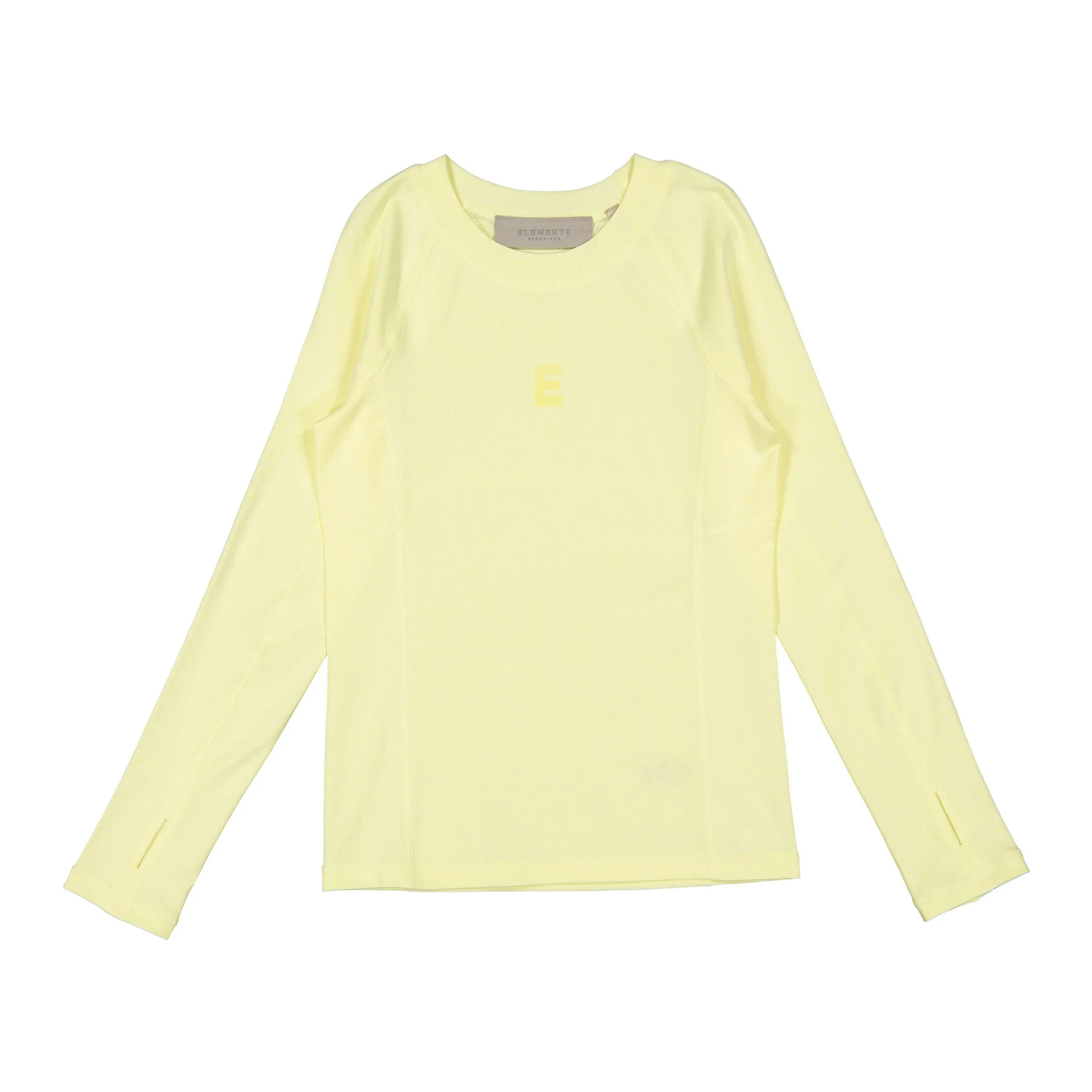 Elements Pale Yellow E Logo Stitch Tee