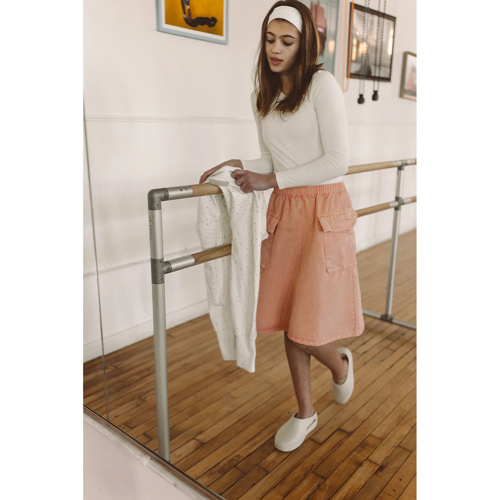 Elements Peach Wash Cargo Skirt - Image 2