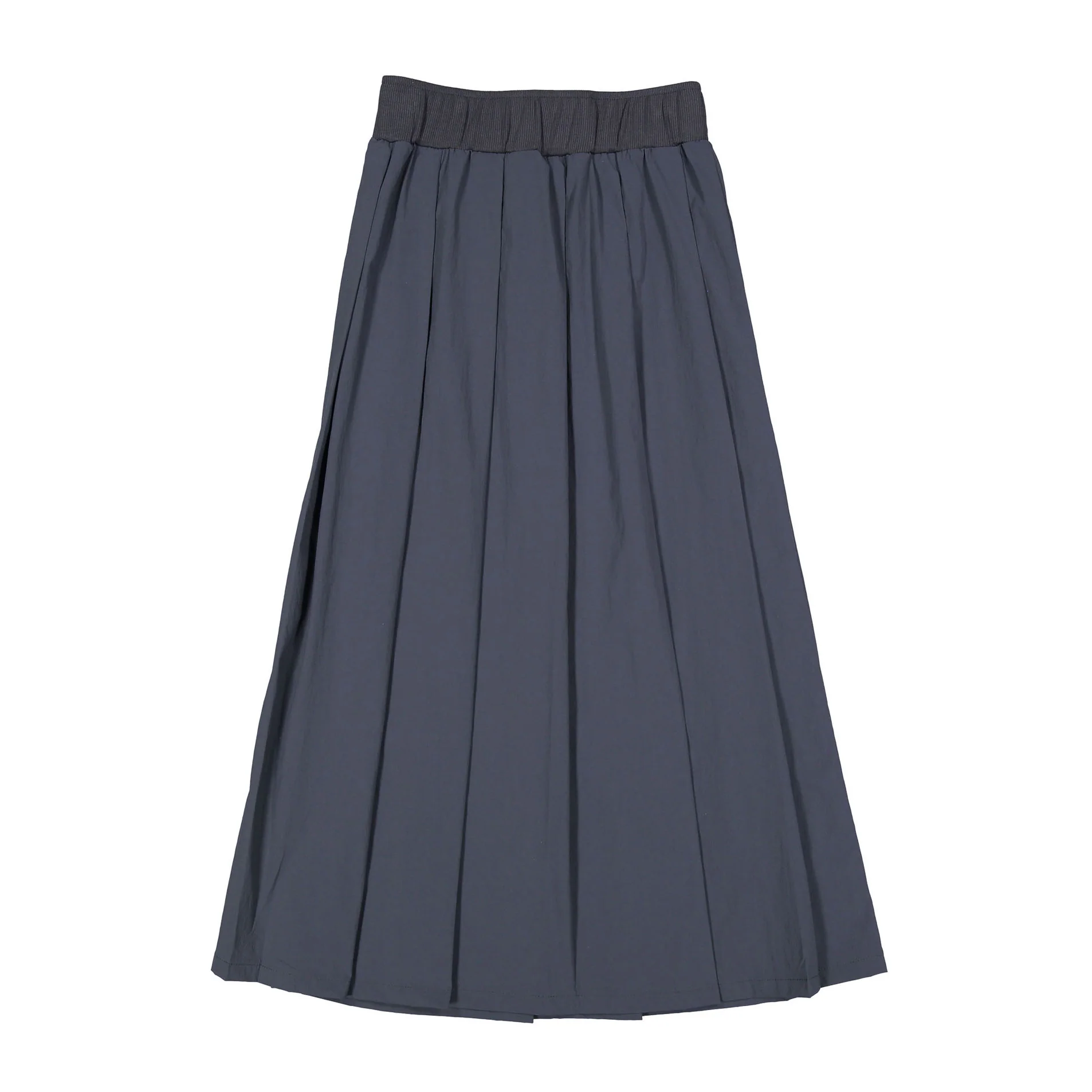 ELEMENTS Slate Taffeta Pleated Midi Skirt