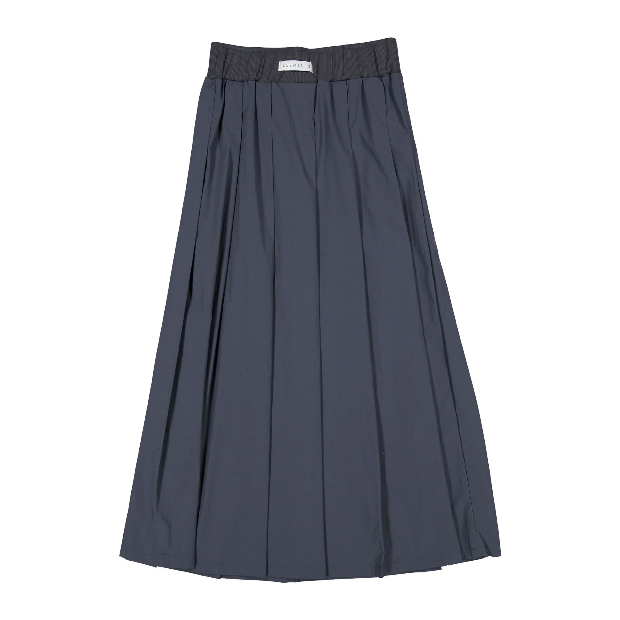 ELEMENTS Slate Taffeta Pleated Midi Skirt - Image 2