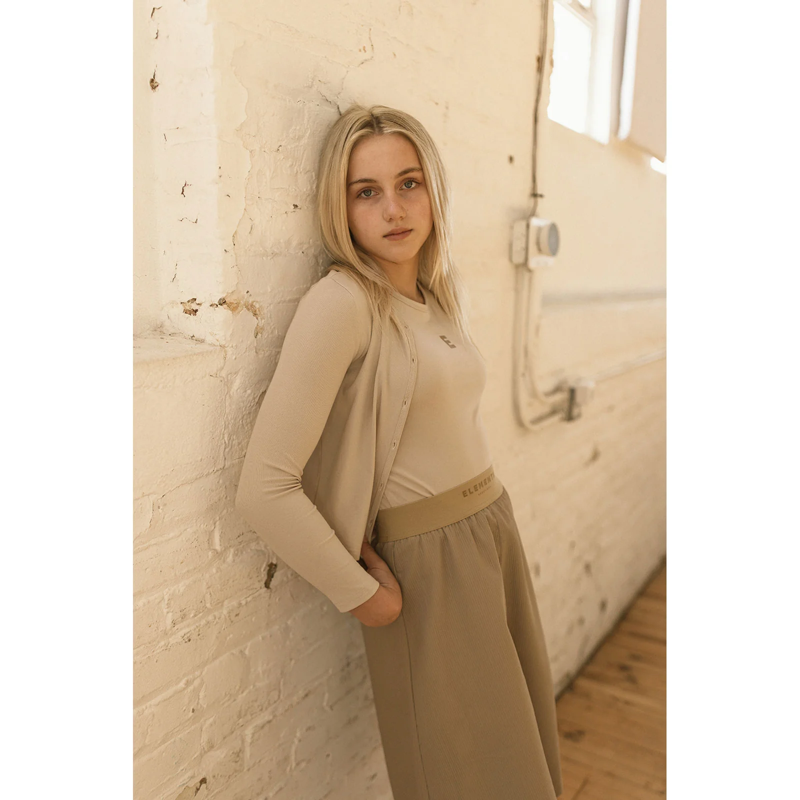 Elements Taupe Tee Cardigan - Image 2
