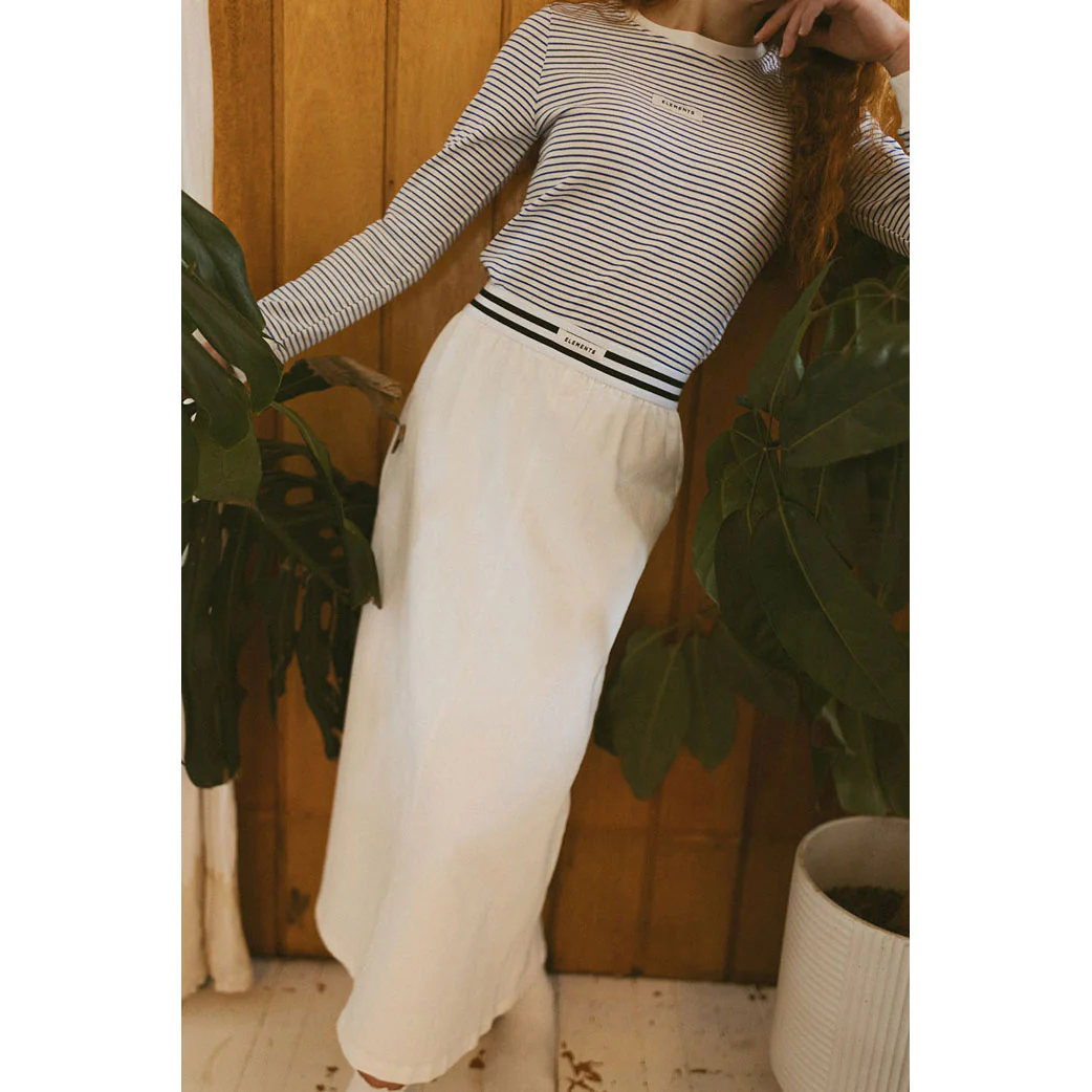 ELEMENTS White Elastic Skirt - Image 2