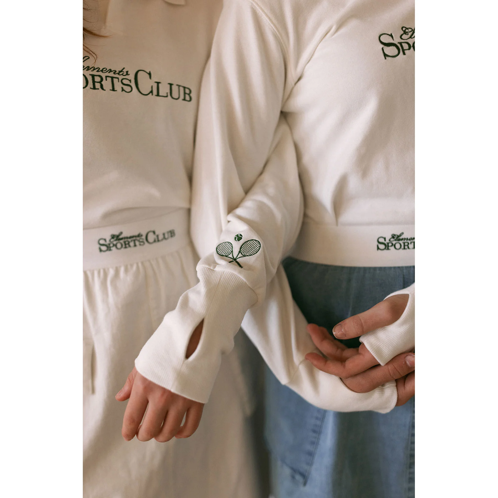 Elements White Sports Club Polo Sweatshirt - Image 4