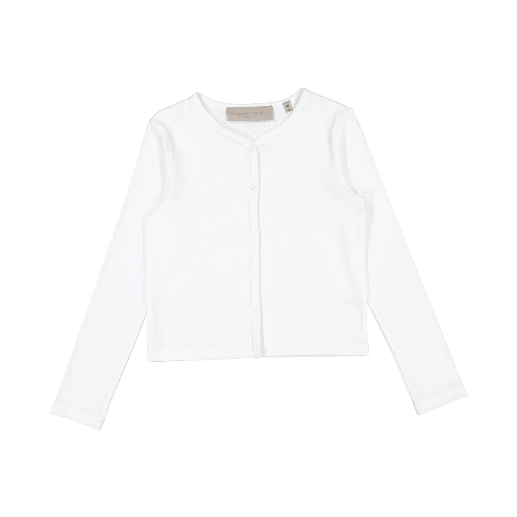 Elements White Tee Cardigan