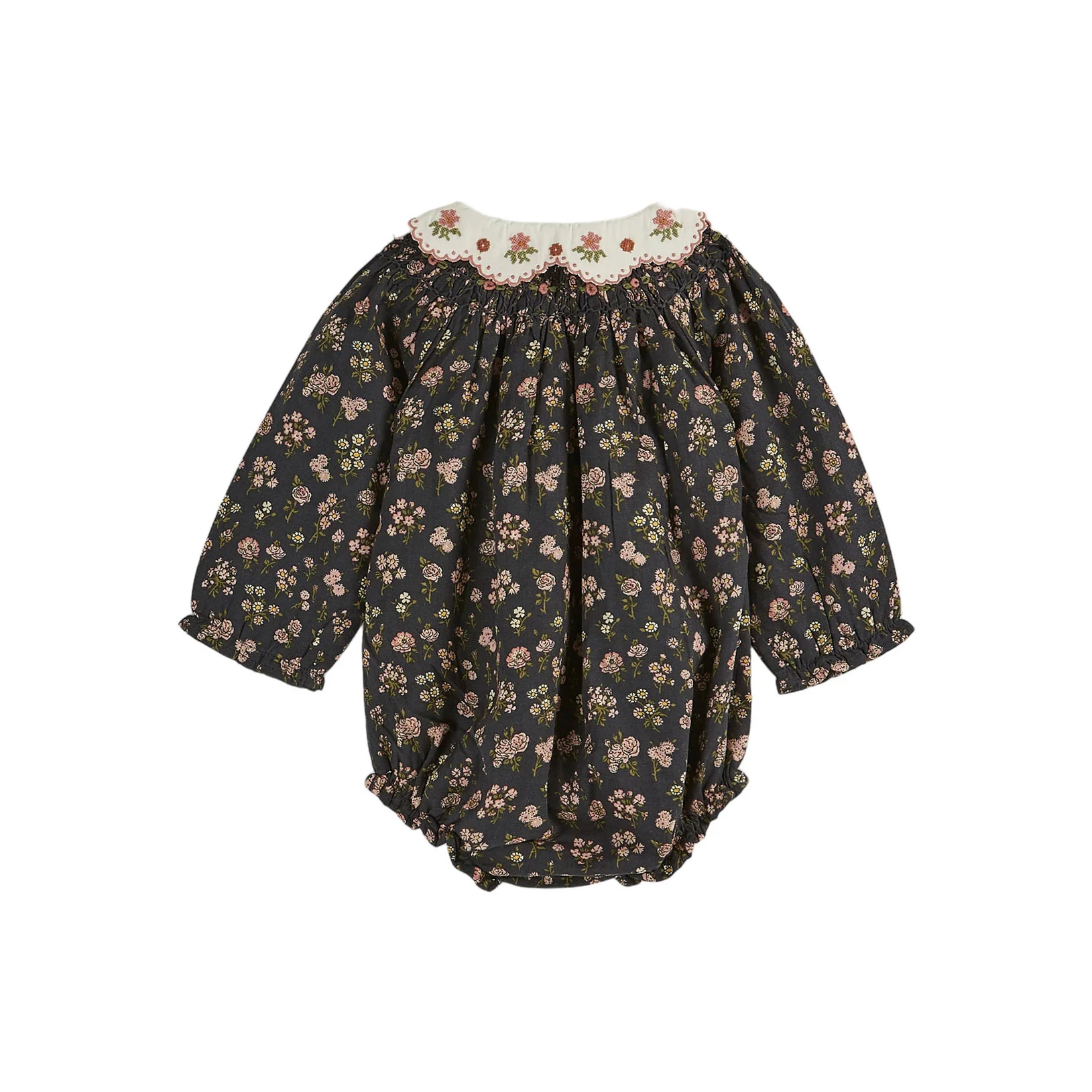Emile et Ida Black Country Collar Romper - Image 2