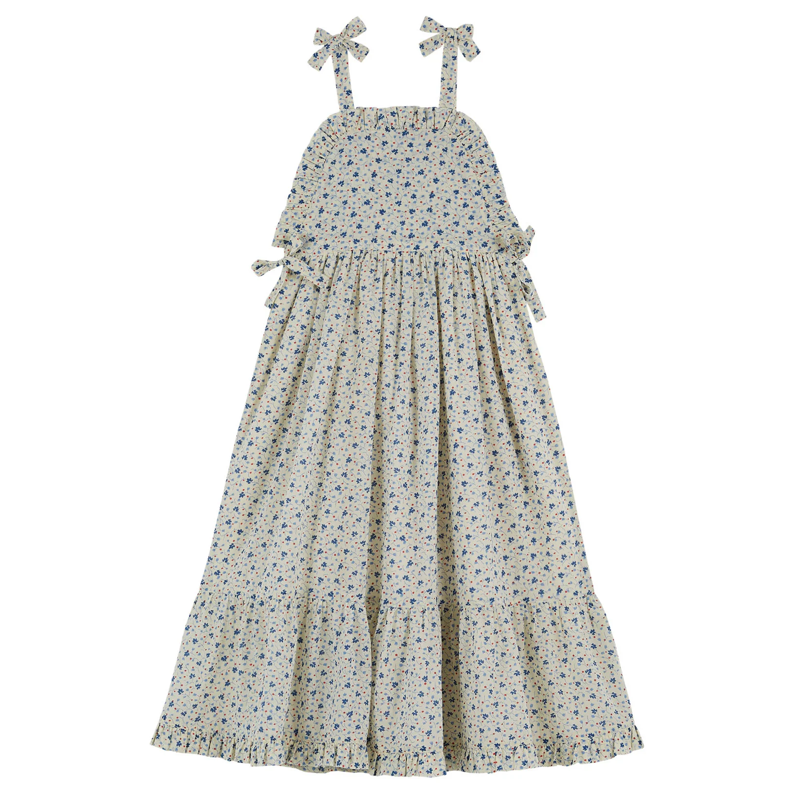 Emile et Ida Blue Flowers Long Dress