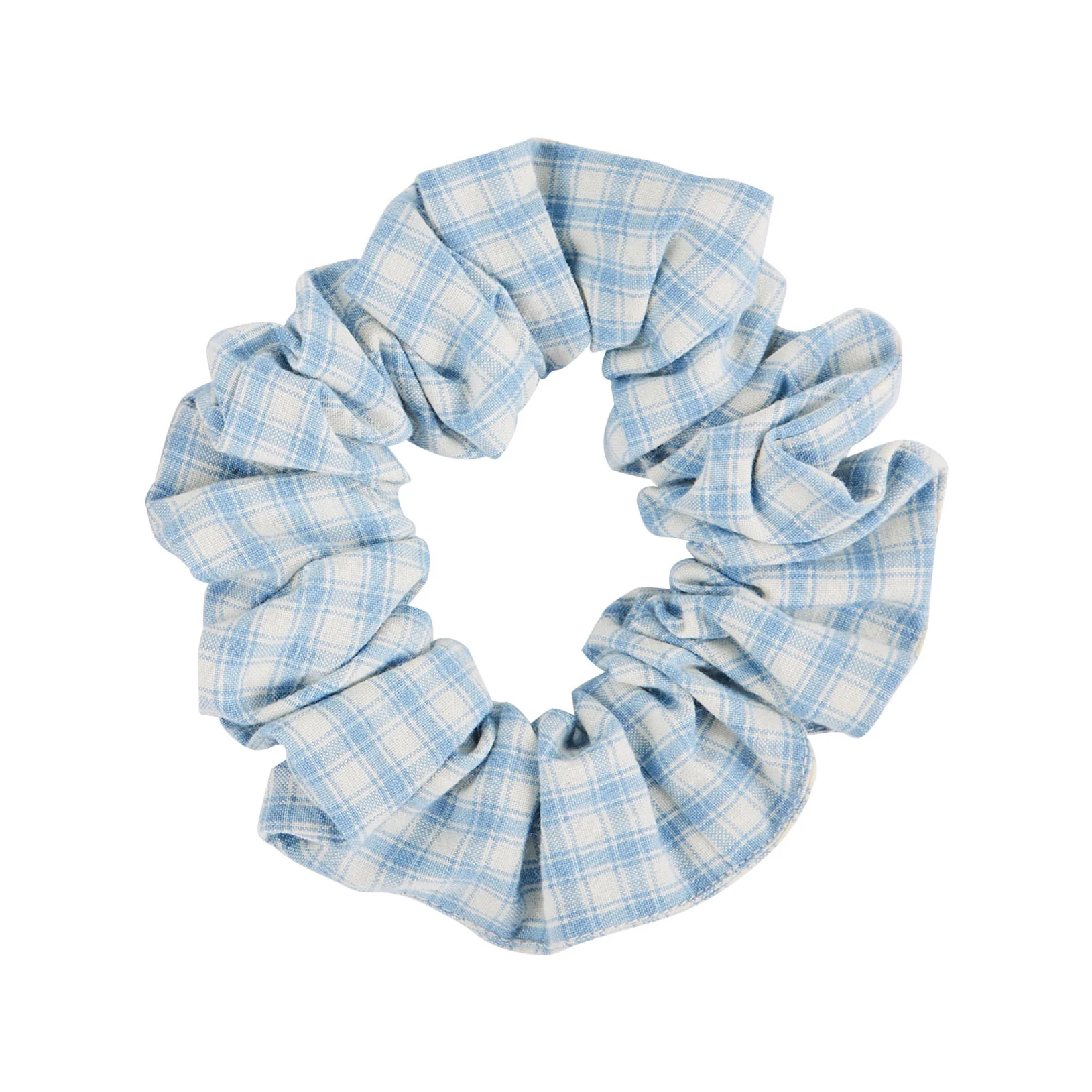 Emile et Ida Blue Gingham Scrunchie