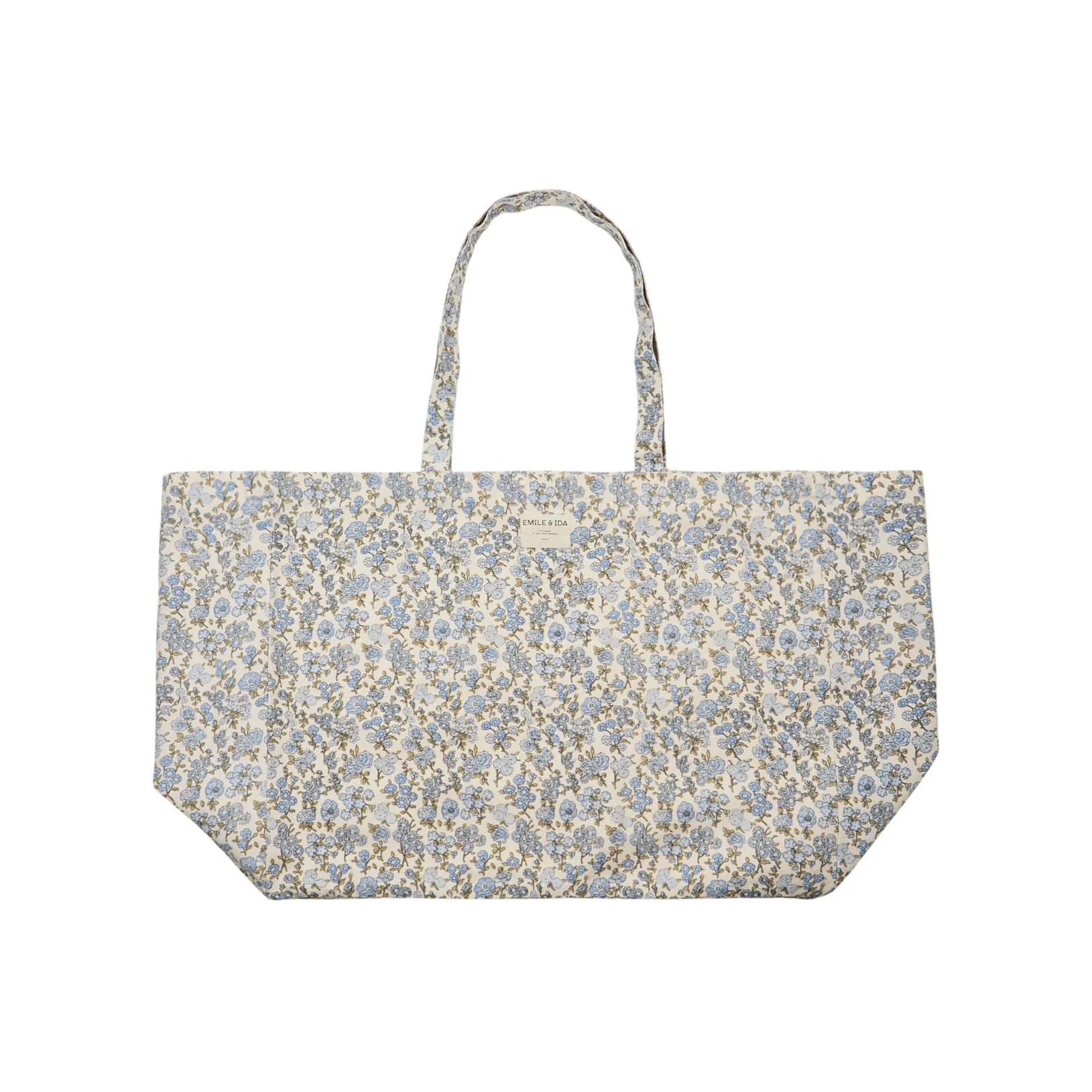 Emile et Ida Blue Printed Tote Bag