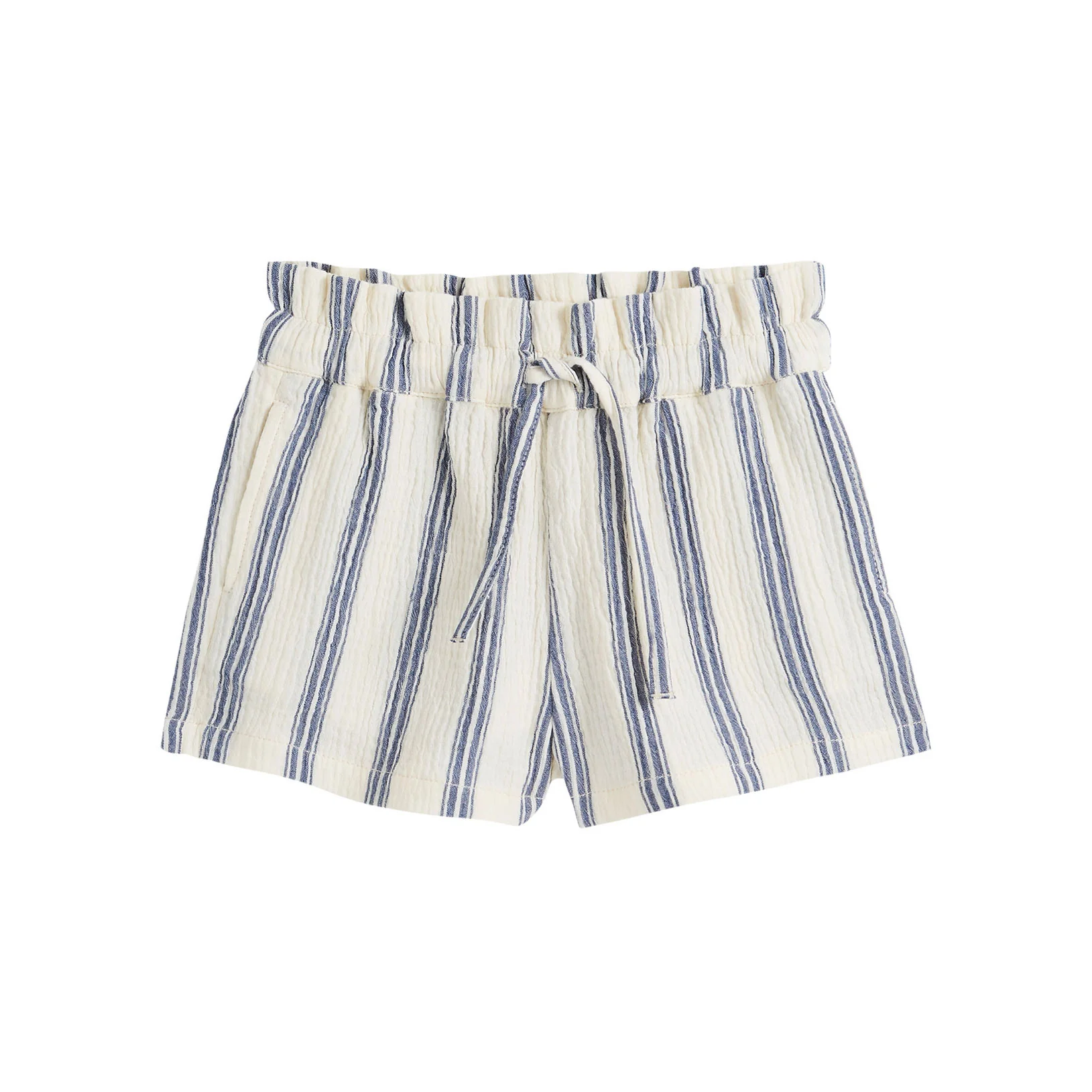 Emile et Ida Blue Striped Gauze Shorts