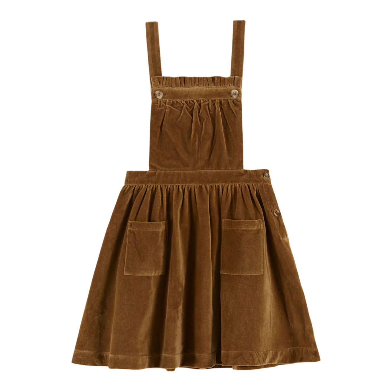 Emile et Ida Bronze Velour Pocket Dress