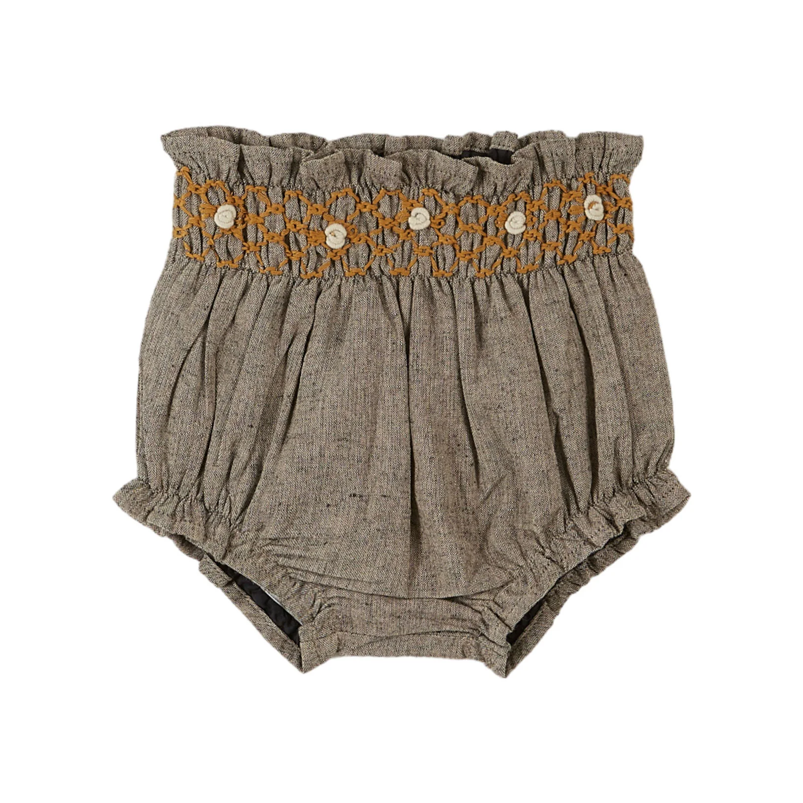 Emile et Ida Brown Embroidered Bloomer