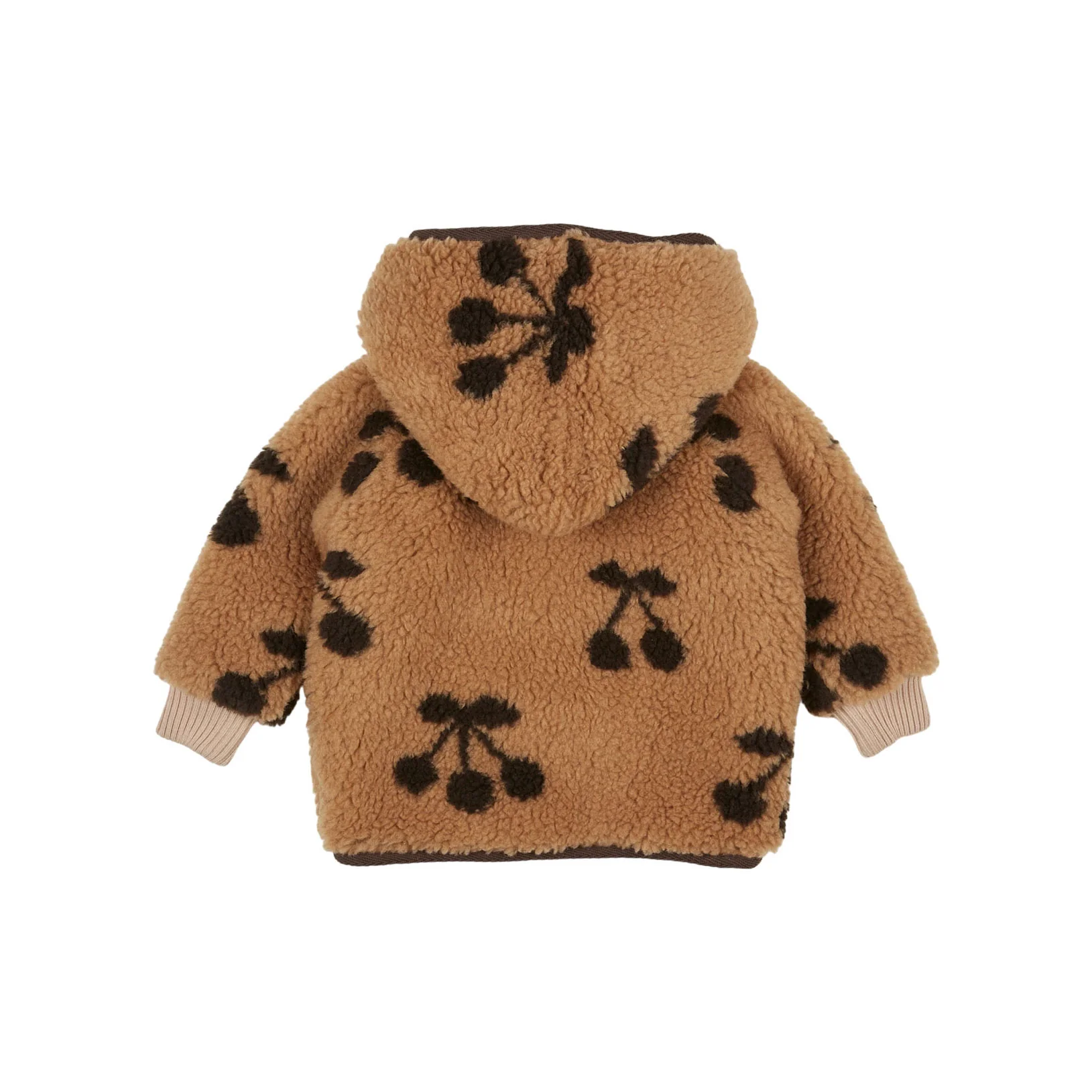 Emile et Ida Caramel Cherry Faux Fur Baby Coat - Image 2