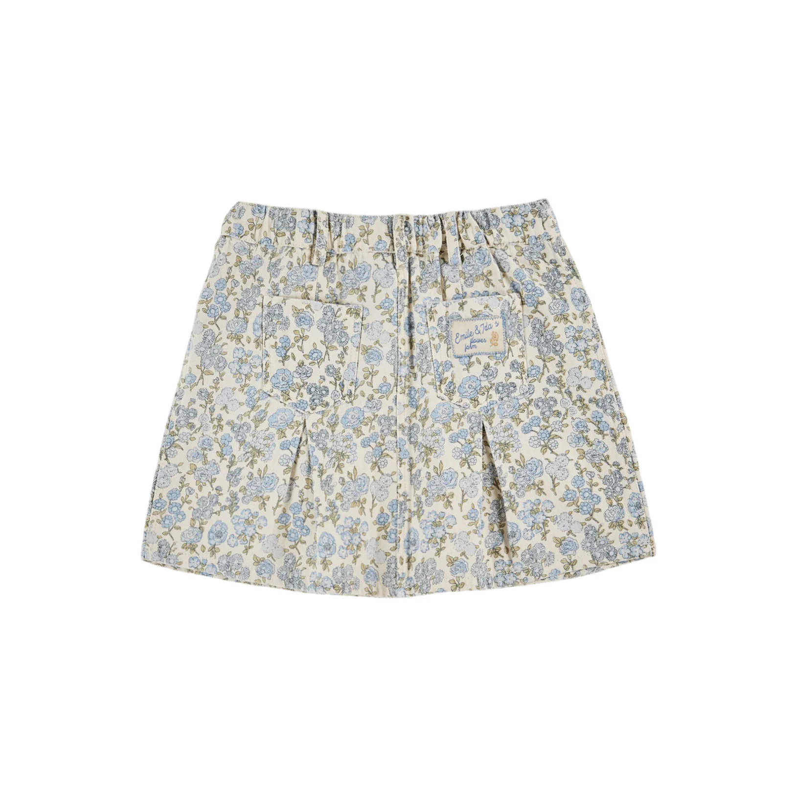 Emile et Ida Champetre Blue Printed Skirt - Image 2