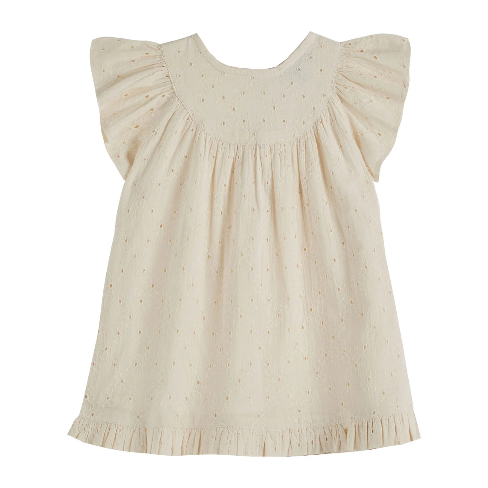 Emile et Ida Chantilly Embroidered Anglaise Baby Dress