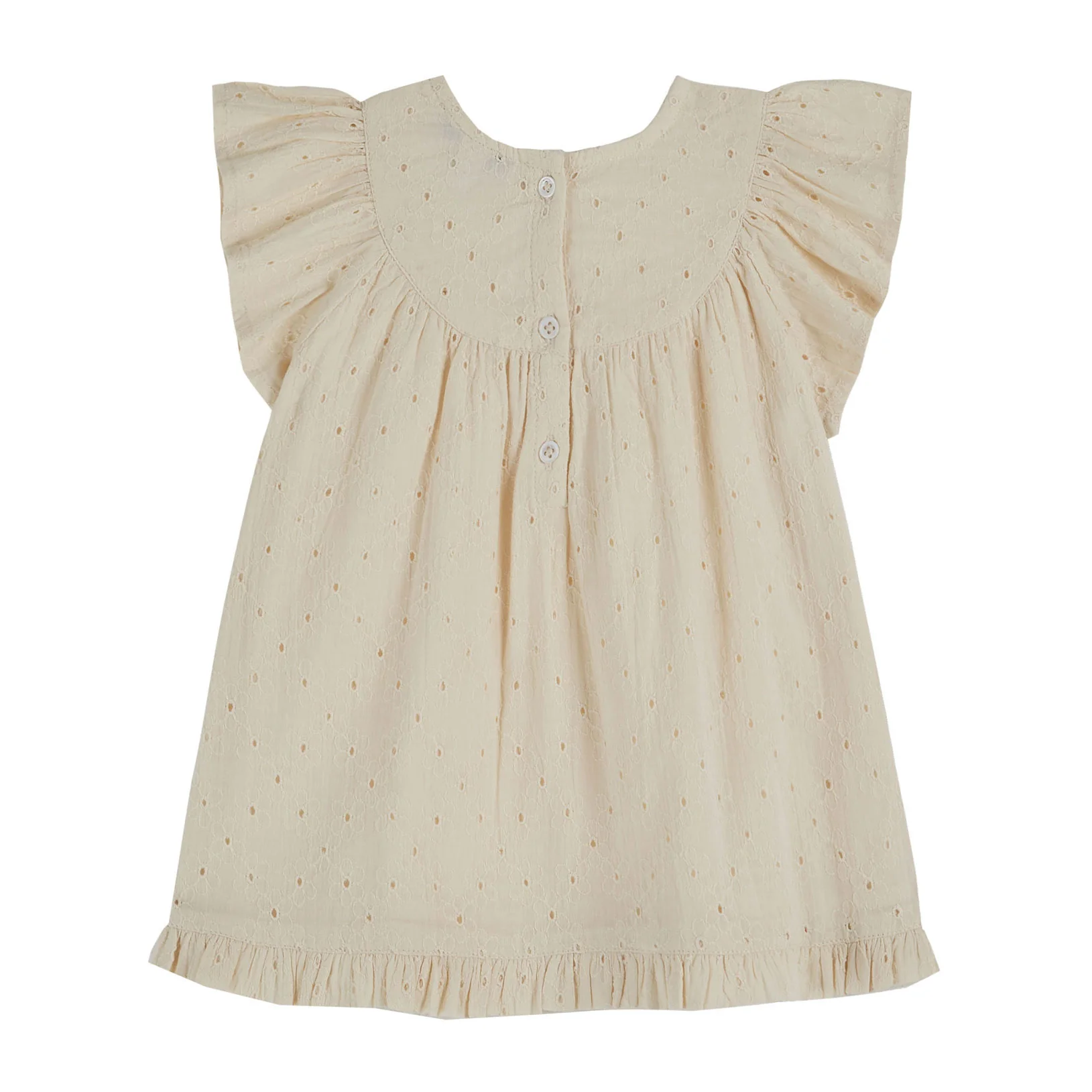 Emile et Ida Chantilly Embroidered Anglaise Baby Dress - Image 2