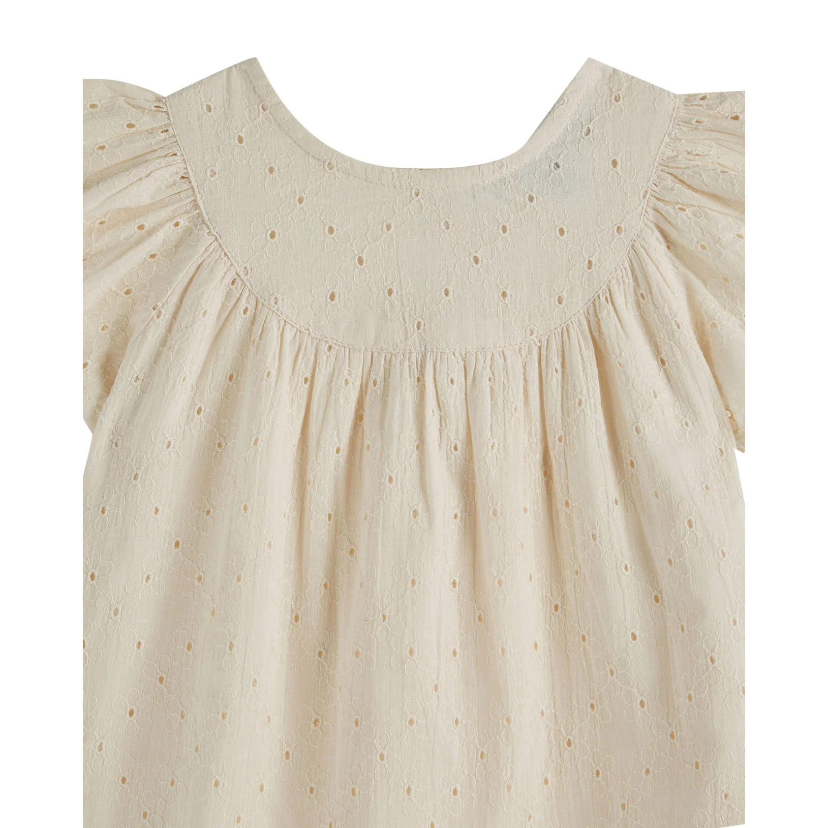 Emile et Ida Chantilly Embroidered Anglaise Baby Dress - Image 3