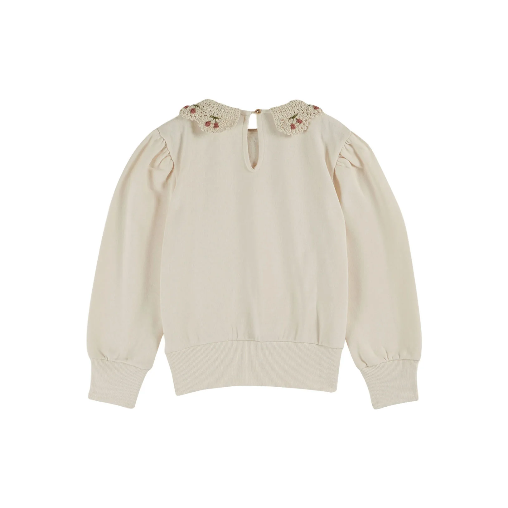 Emile et Ida Cream Collar Embroidered Sweatshirt - Image 2