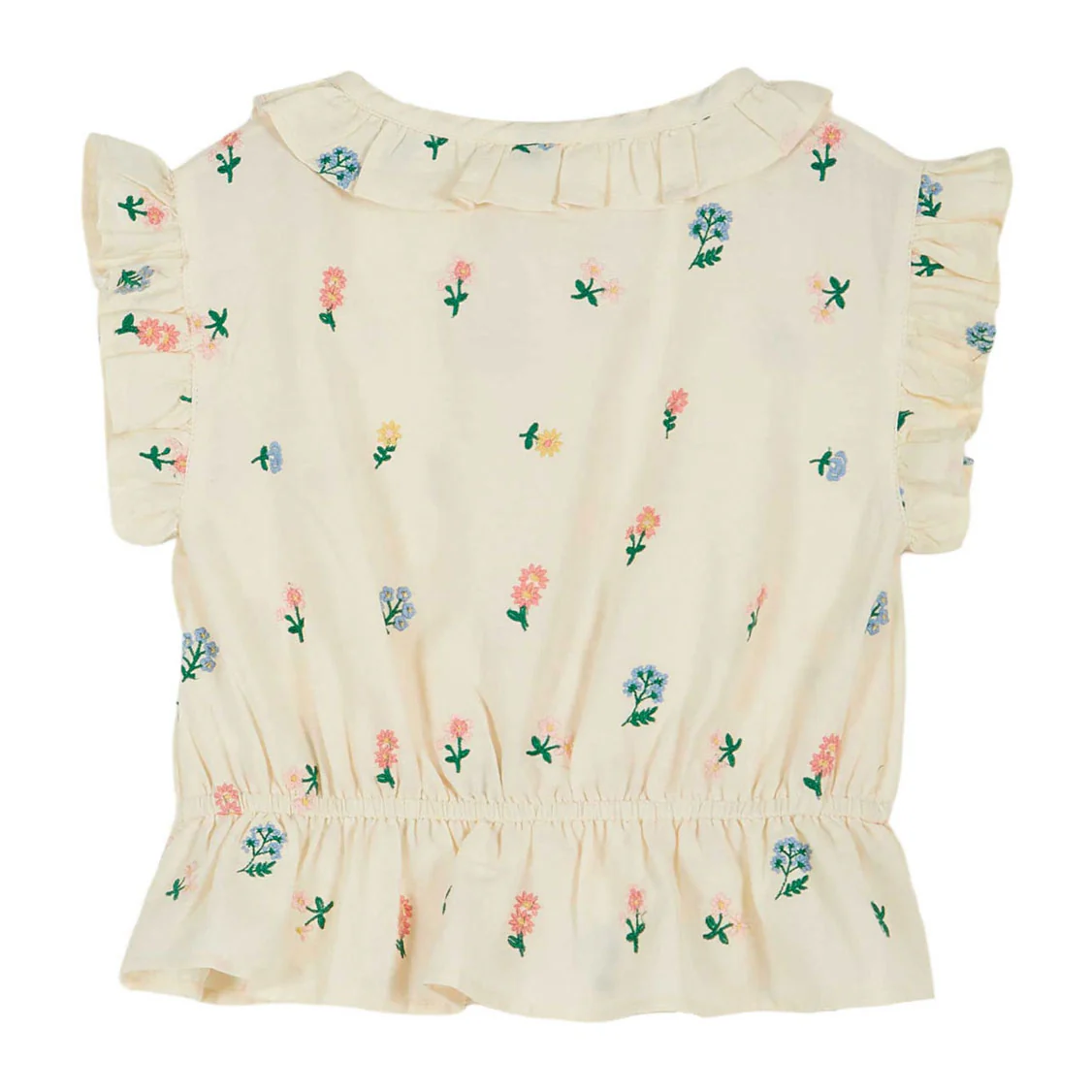 Emile et Ida Cream Embroidered Blouse - Image 2