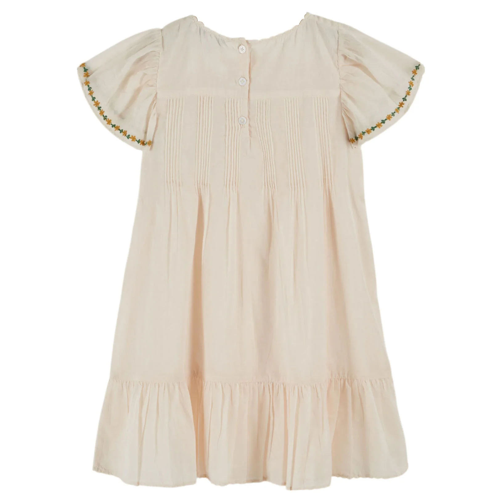 Emile et Ida Cream Embroidered Dress - Image 2