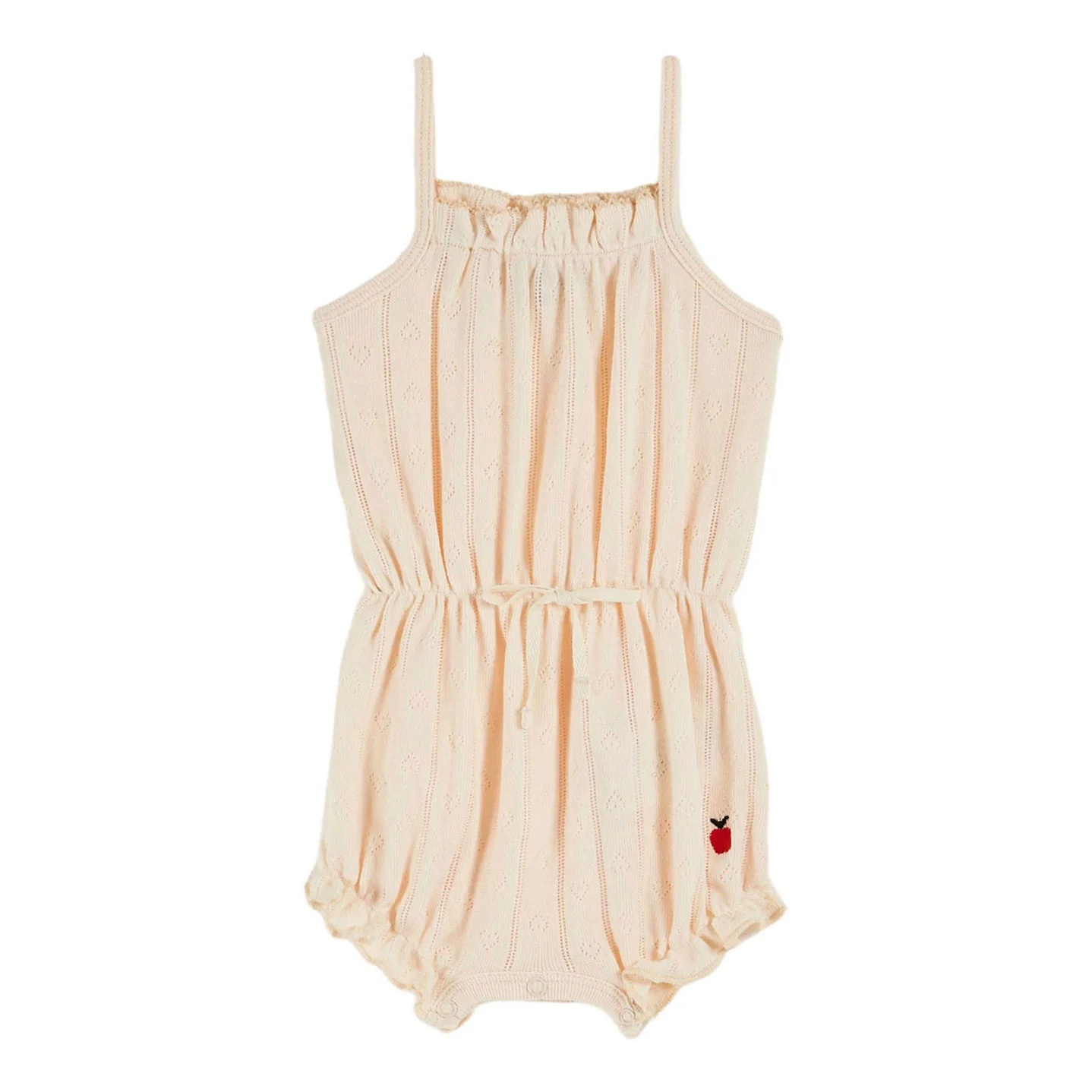 Emile et Ida Cream Pointelle Romper