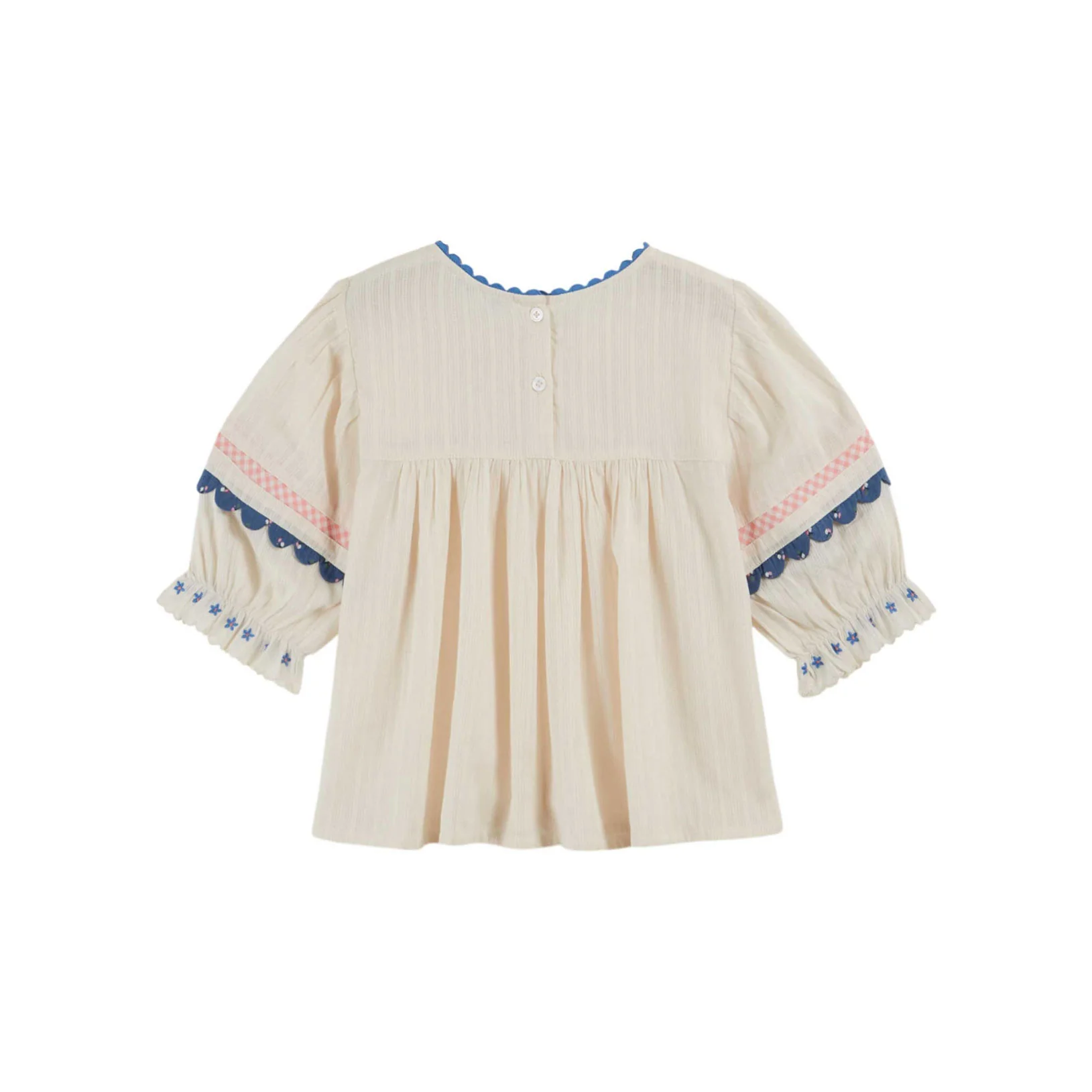 Emile et Ida Creme Embroidered Blouse - Image 2