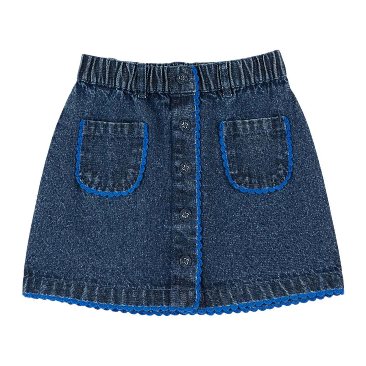 Emile et Ida Denim Crochet Skirt