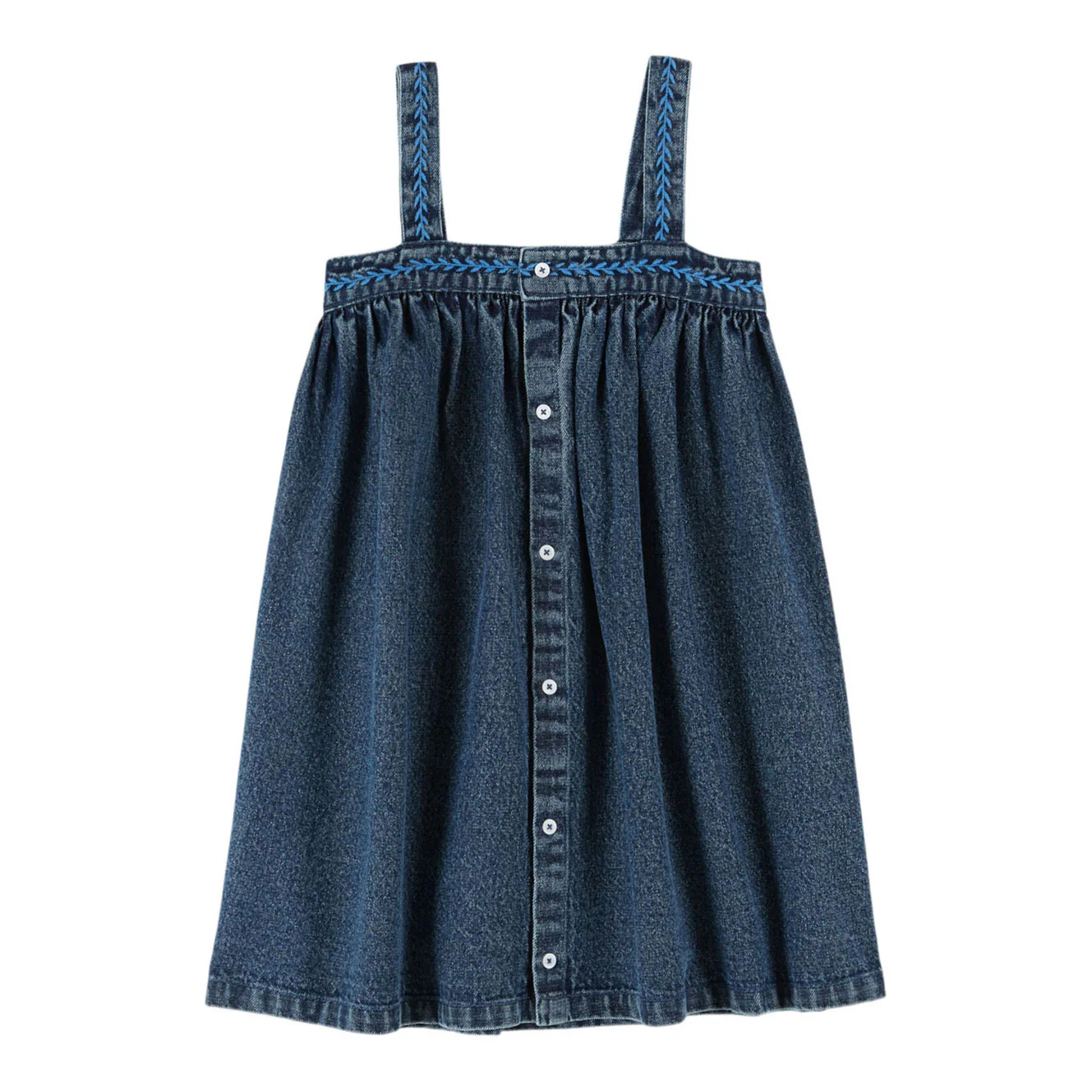 Emile et Ida Denim Embroidered Jumper - Image 3