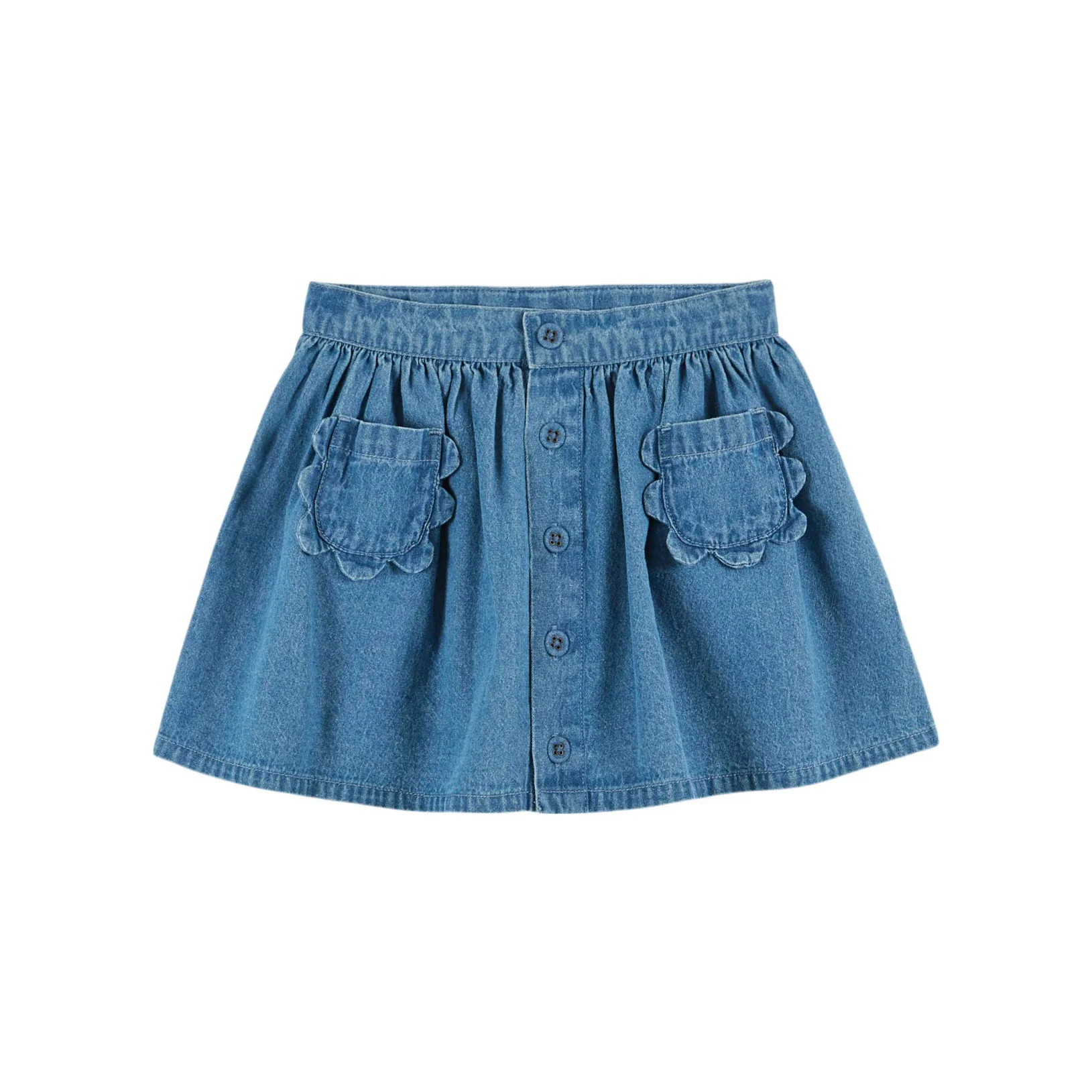 Emile et Ida Denim Flower Pocket Skirt