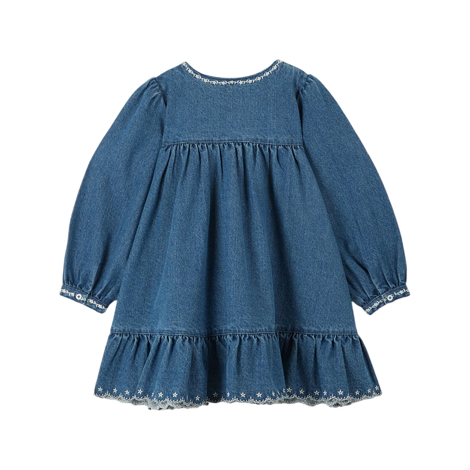 Emile et Ida Denim Rmbroidered Dress - Image 2