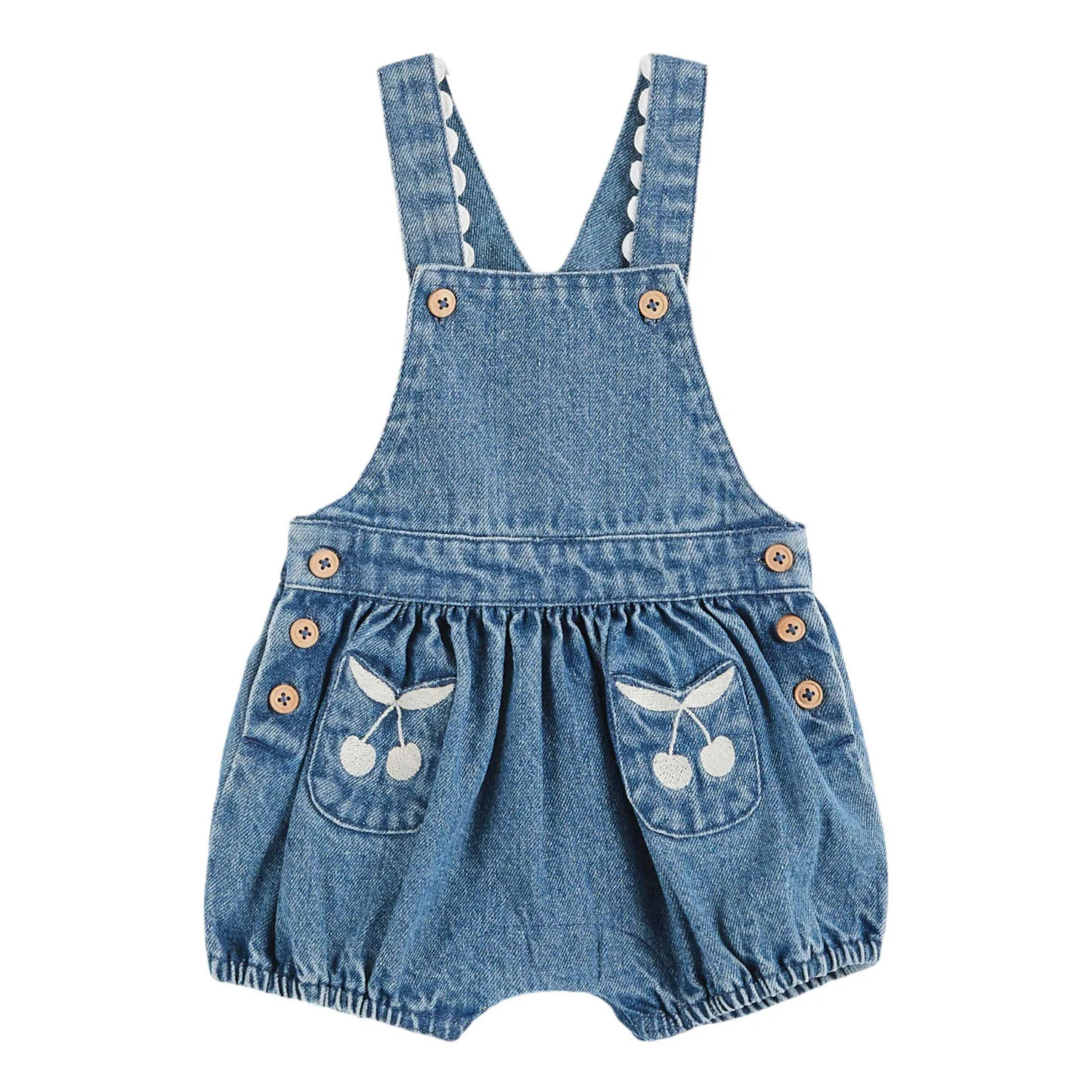 Emile et Ida Denim Short Overalls