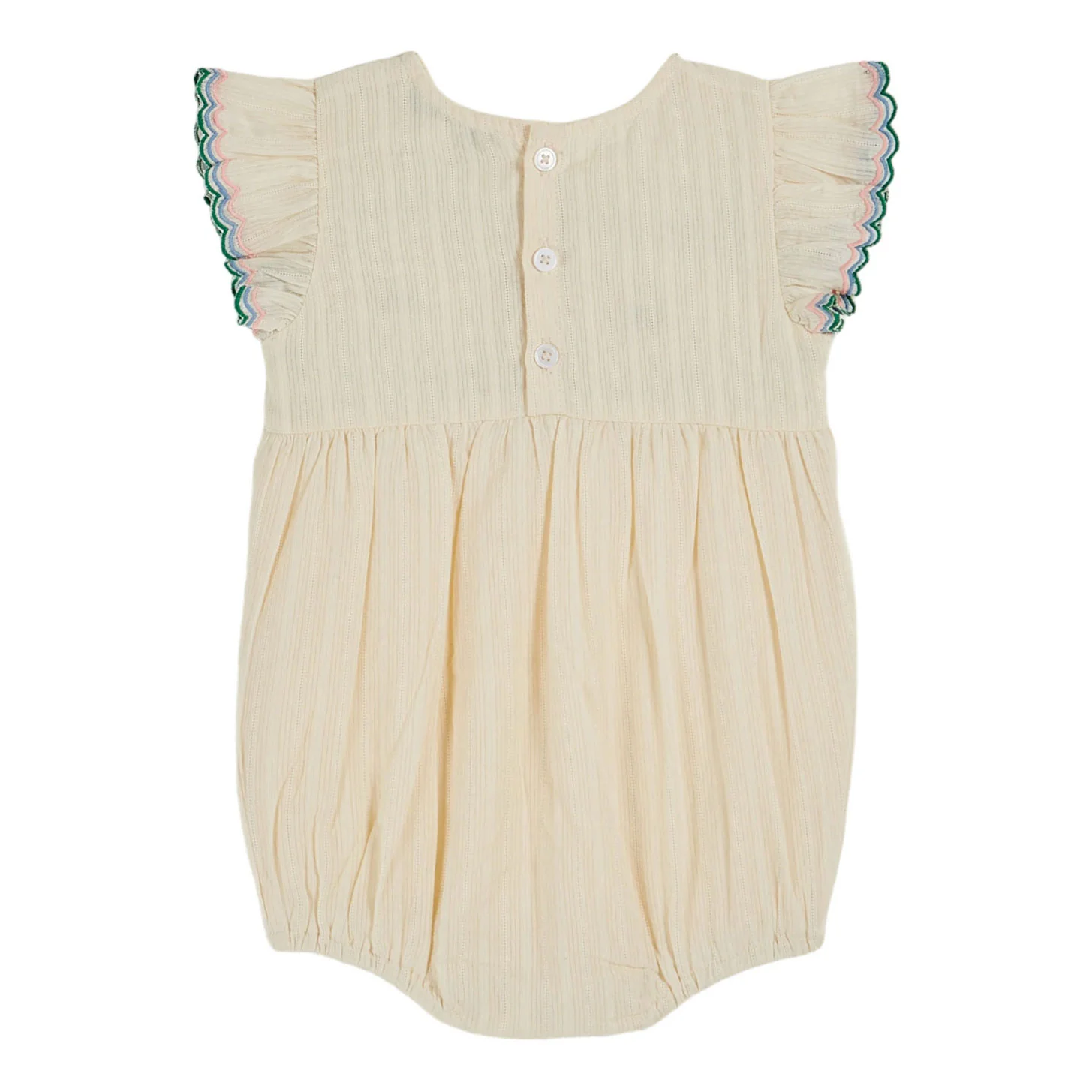 Emile et Ida Ecru Embroidered Romper - Image 2